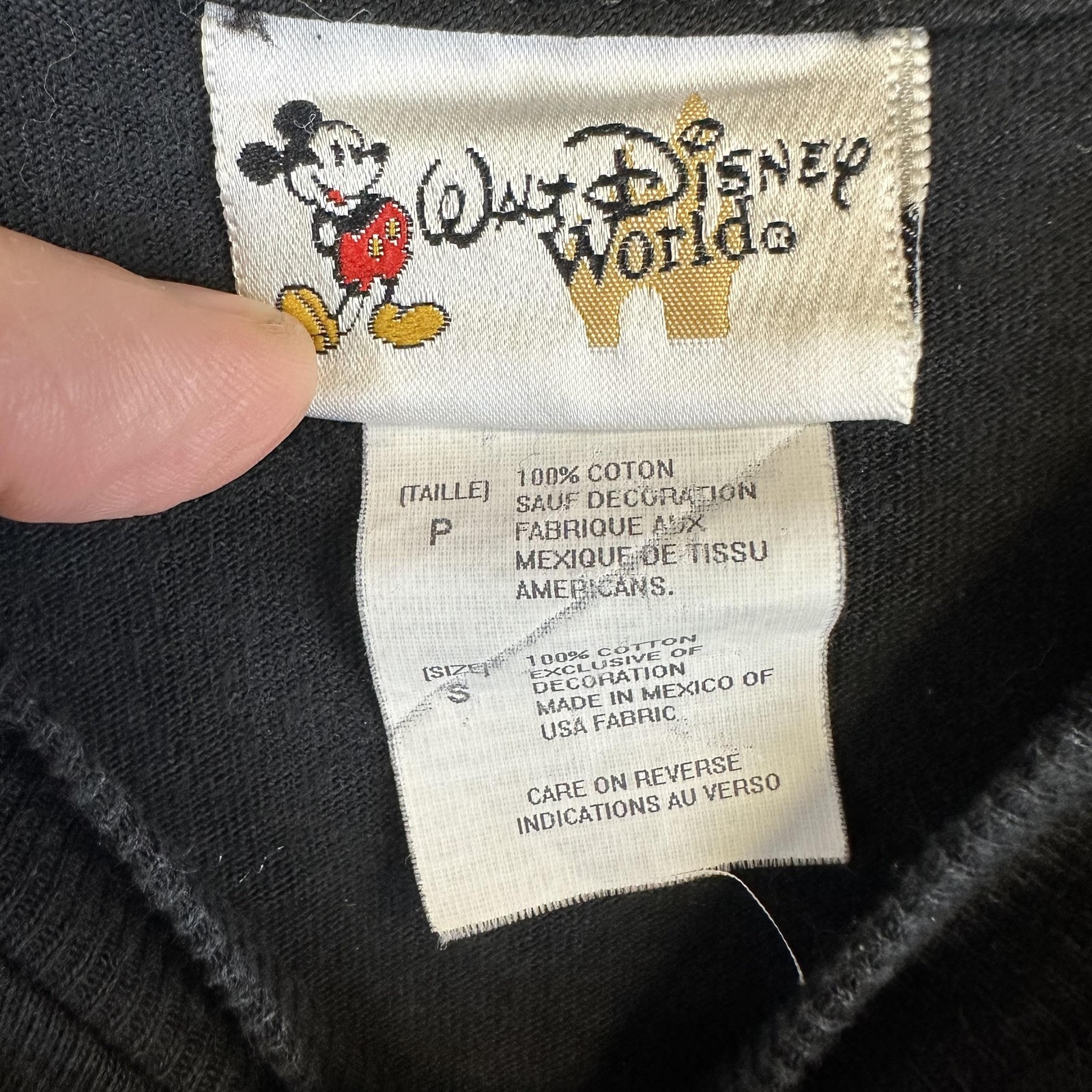 Vintage Disney Shirt Mens Small Walt Disney World Happiest Celebration Black 00s