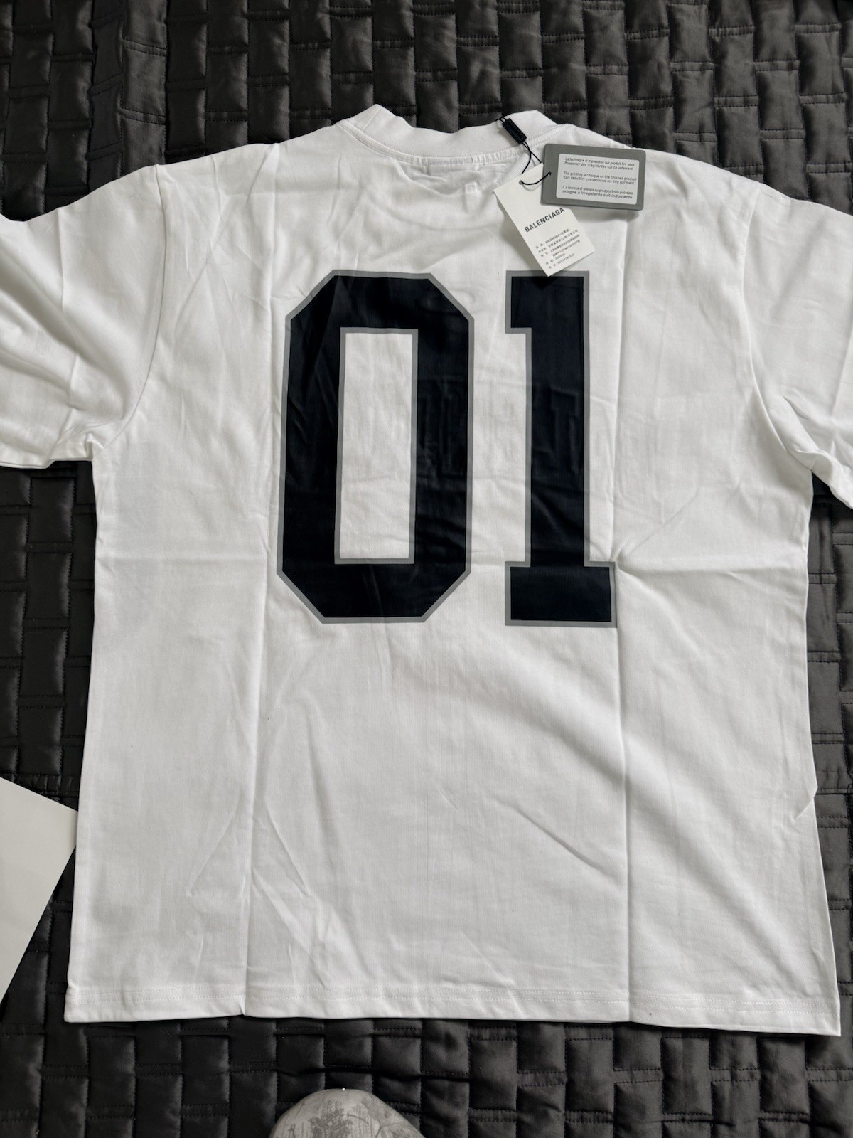 AUTH NWT Balenciaga Mens Oversized Basketball T Shirt White