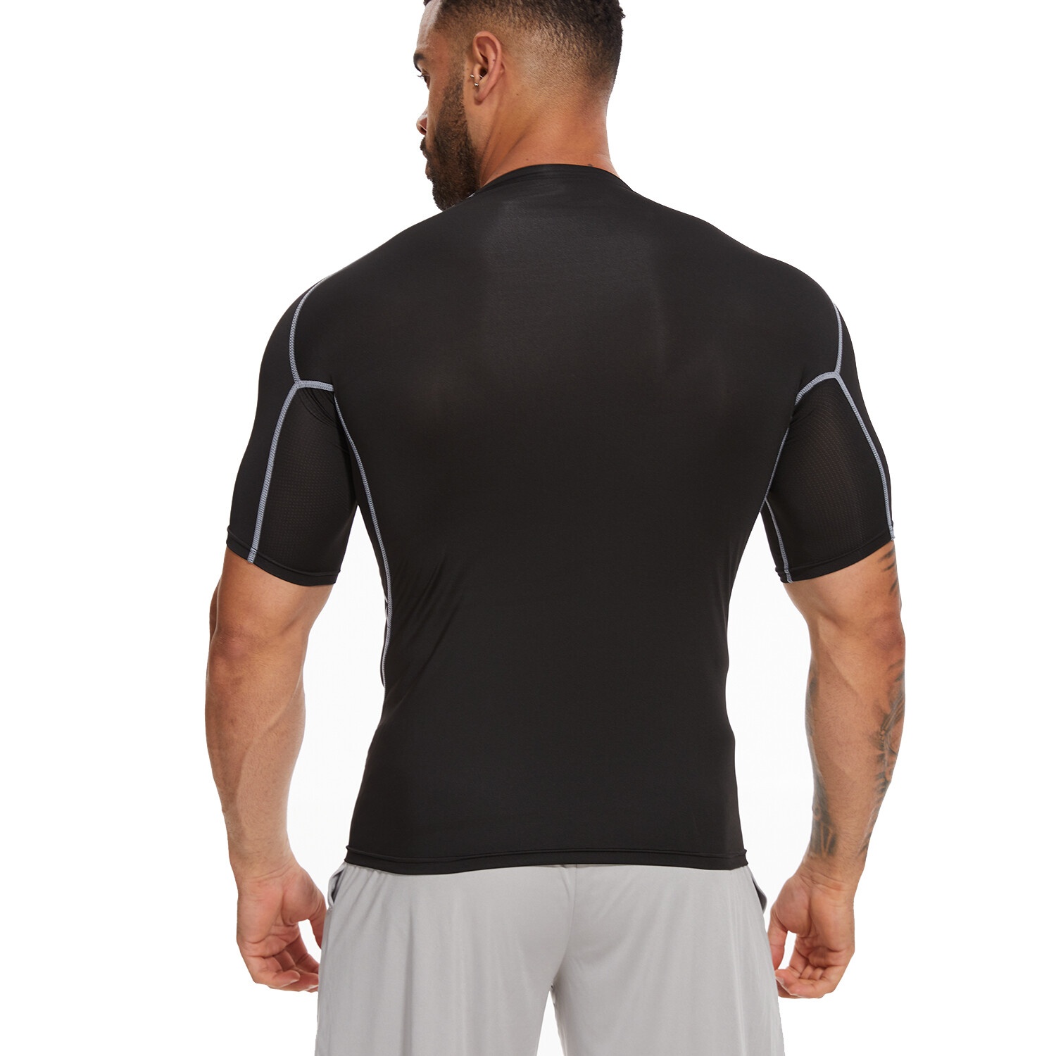 Men’s Compression Short Sleeve Sports Running Shirts Fitness Quick Dry T-shirt