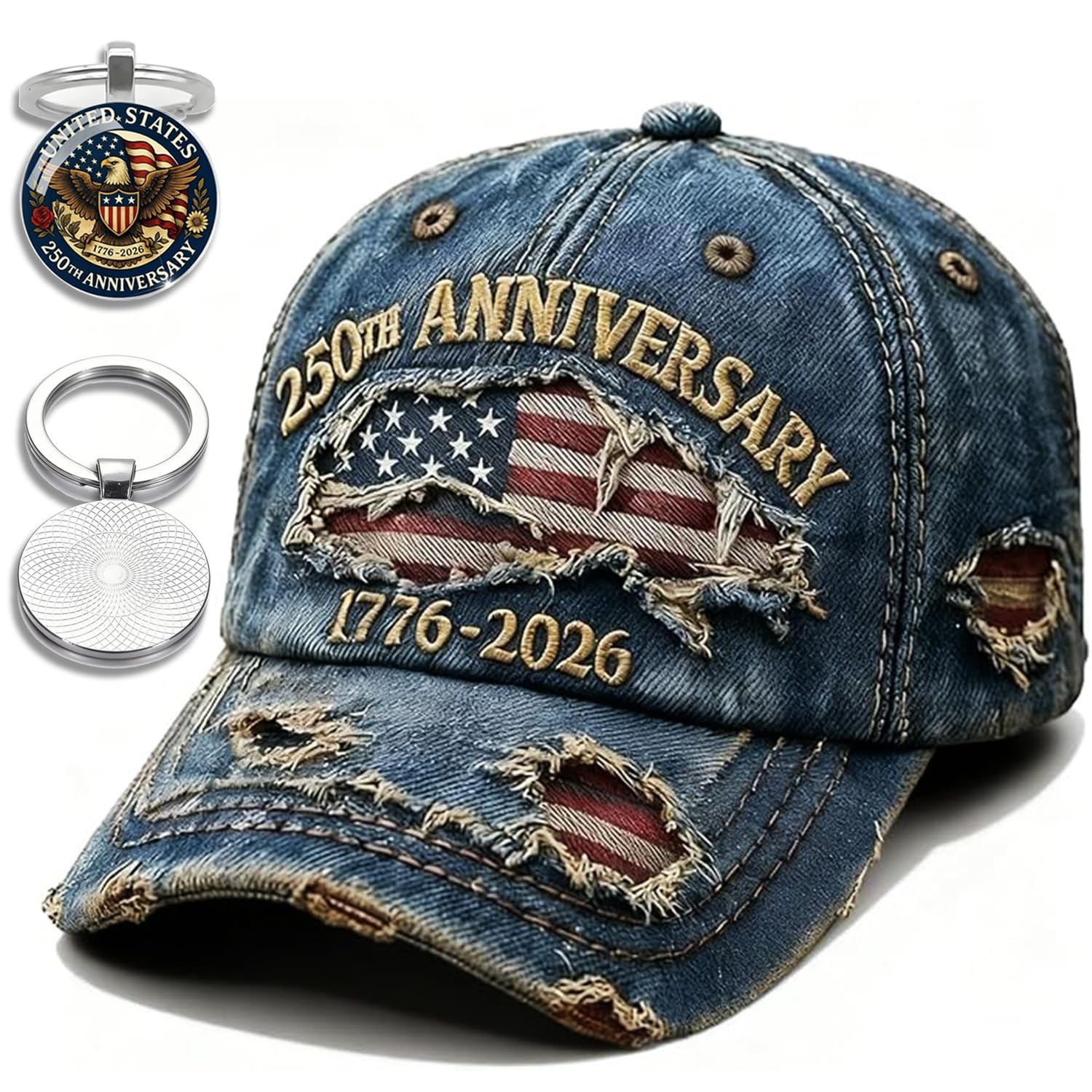 USA 250th Anniversary Hat 1776-2026 – USA Patriotic Baseball Cap, Adjustable …