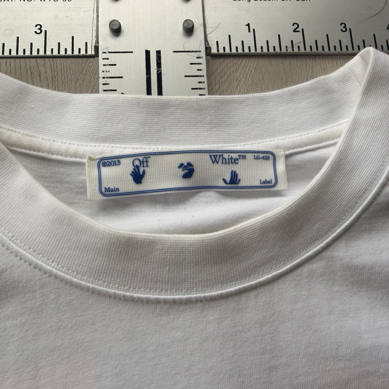 Off-White Main Label Arrows Graphic T-Shirt White Yellow Black Men’s XL Cotton