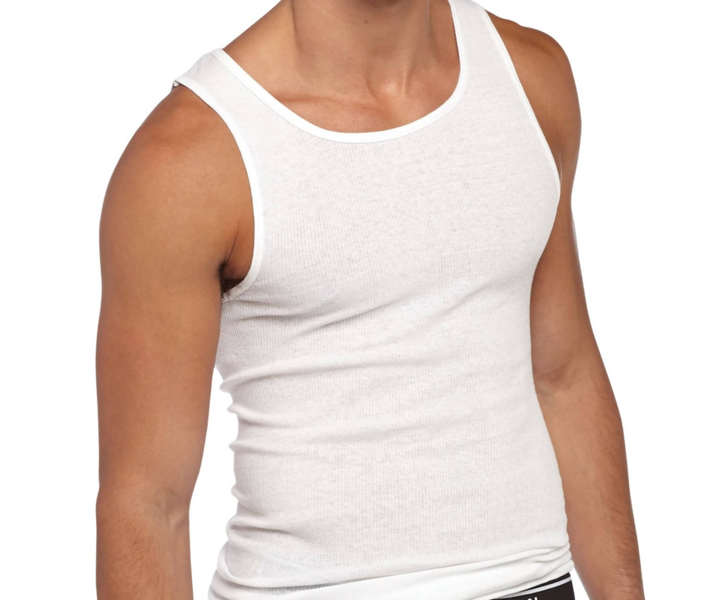 New Men’s Gildan Select 5 Pack Tag Free White Cotton A-Shirts Tank Tops M 38-40