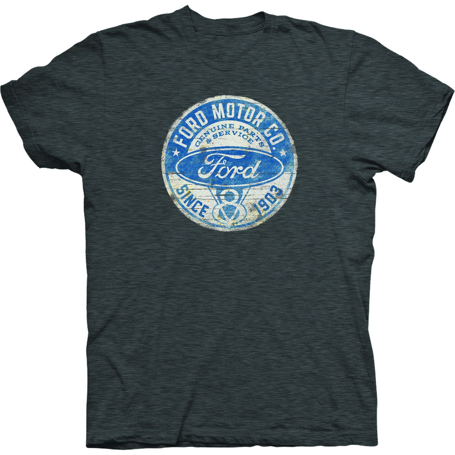 Ford T-Shirt – Gray w/ Ford Motor Company Since 1903 V8 Emblem (Distressed)