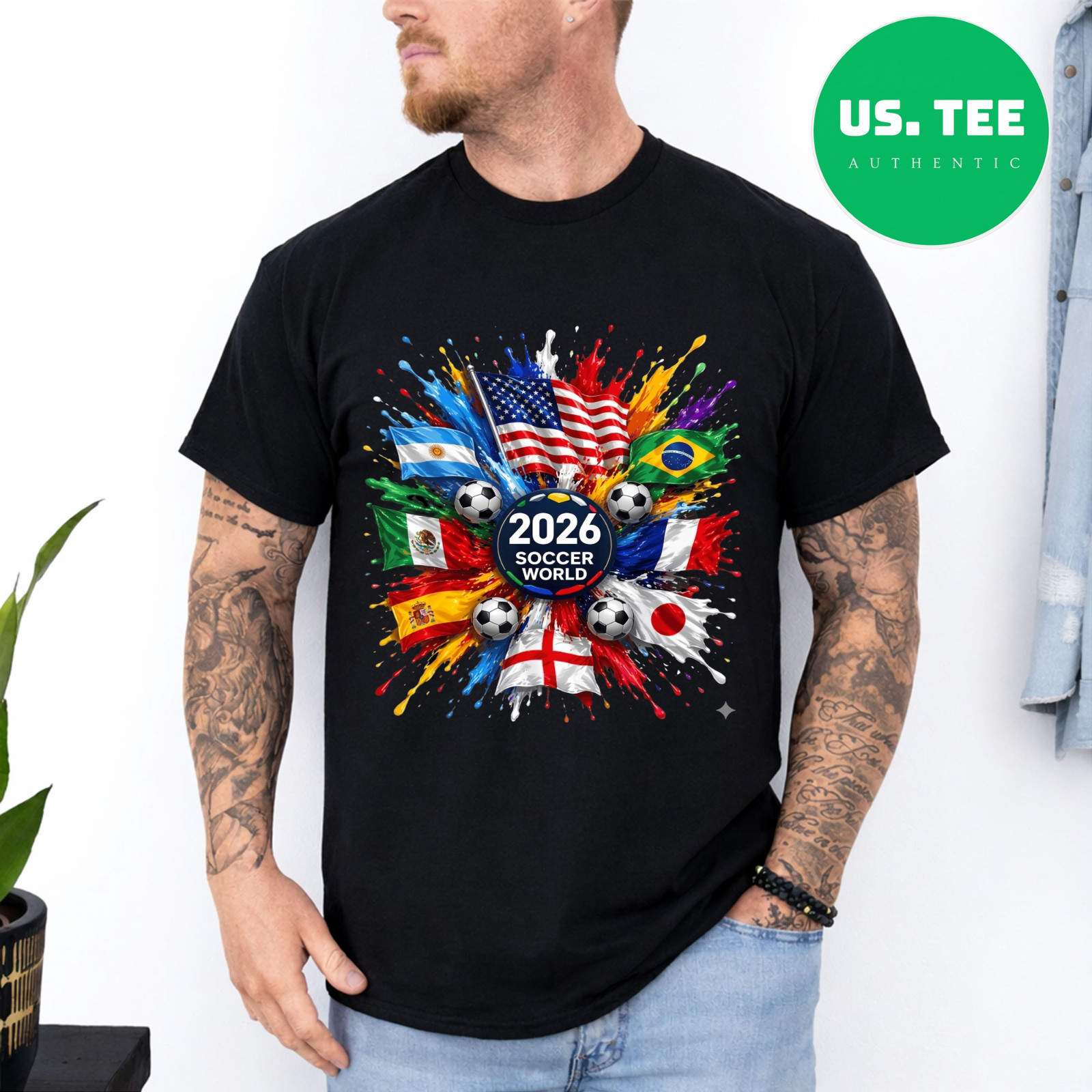 World Soccer 2026 Shirt, 2026 Cup USA Canada Mexico Adults Tshirt,Soccer Fan Tee