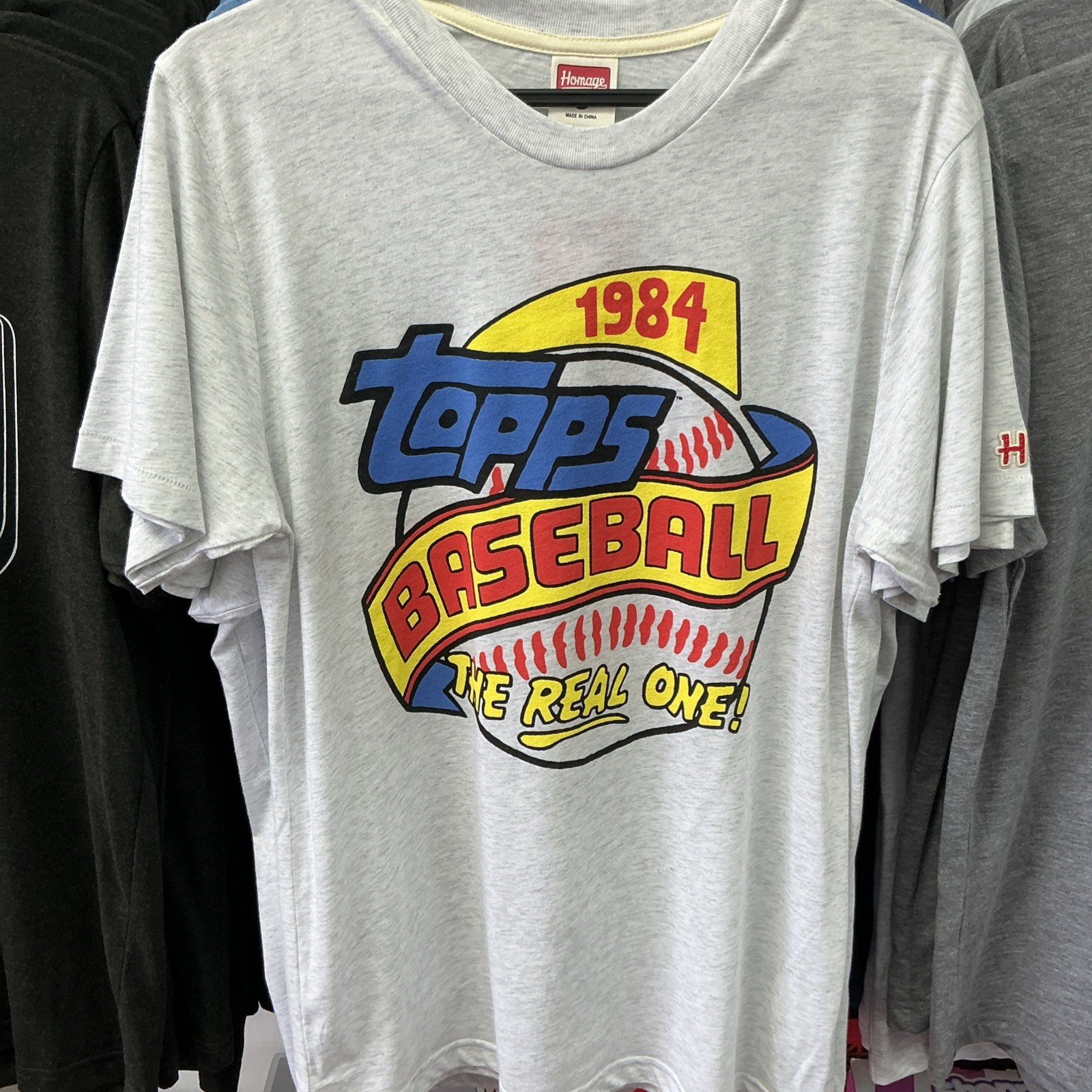 Homage Topps 1984 Retro The Real One Ash Gray T-Shirt – Brand New xl