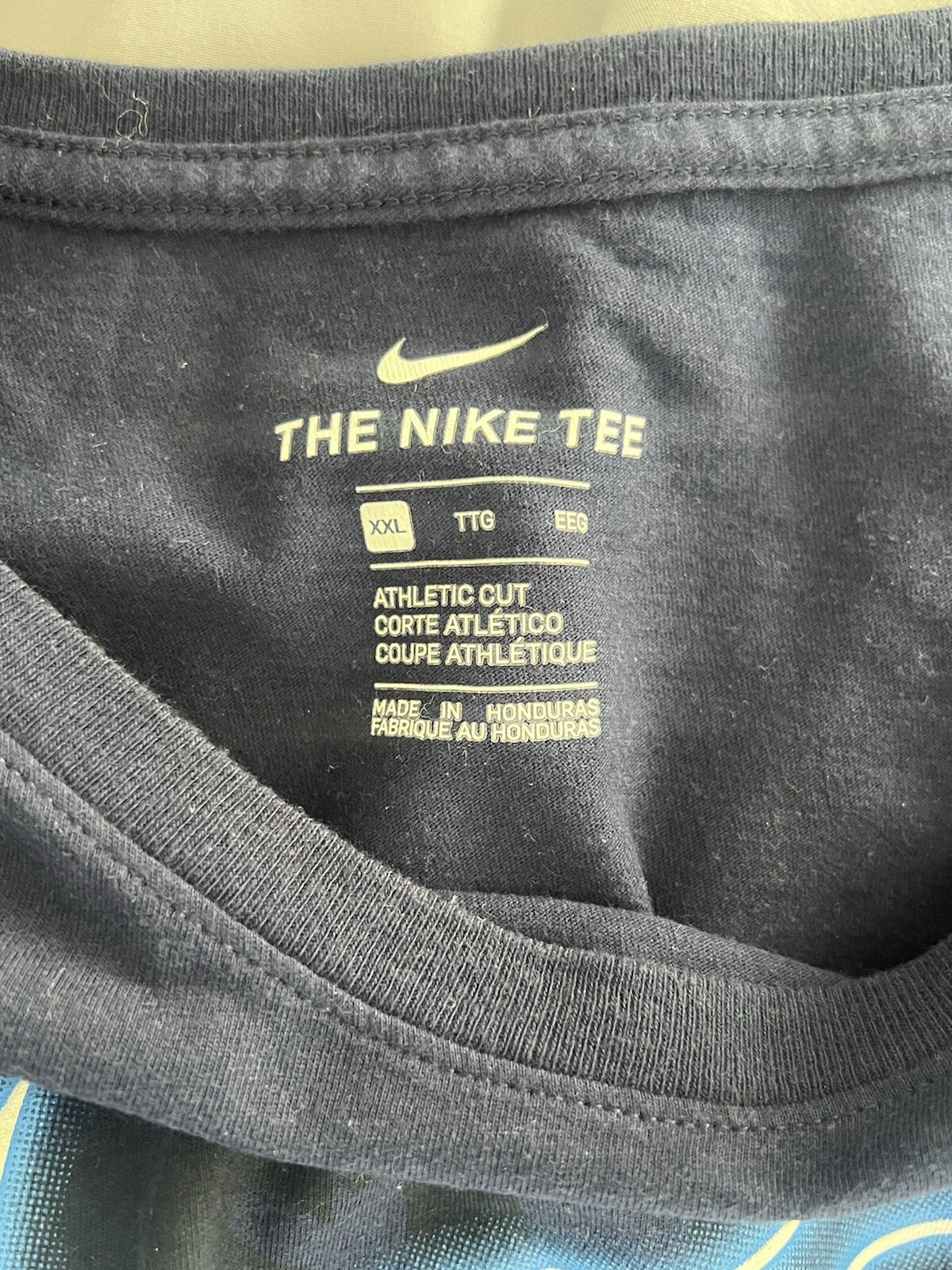 Nike JDI T-Shirt Mens Size 2XL Blue Solid Graphic Logo Tee 561416-41S