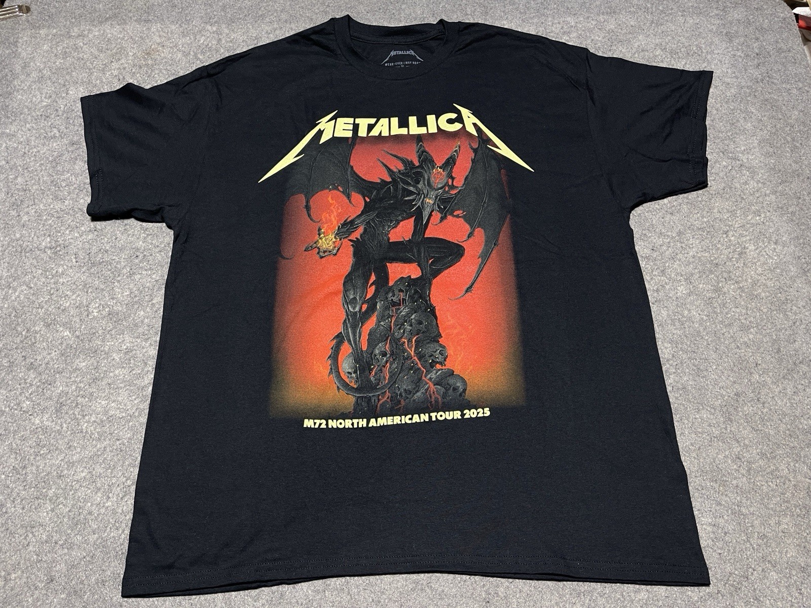 Metallica Santa Clara CA POP UP Concert Tour Shirt Black XL NEW Devil Exclusive