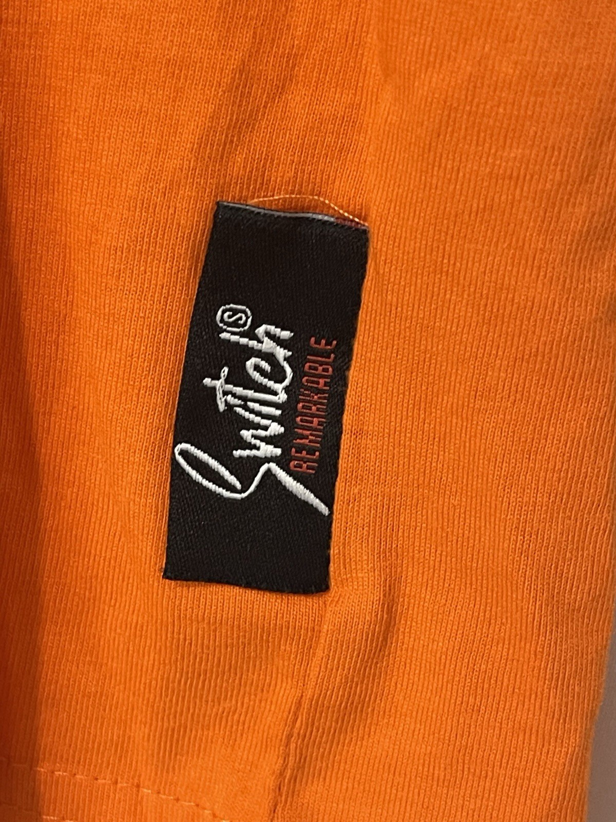 Vintage Switch Remarkable Buckle Pocket Strap T-shirt Orange Black XL Yellow