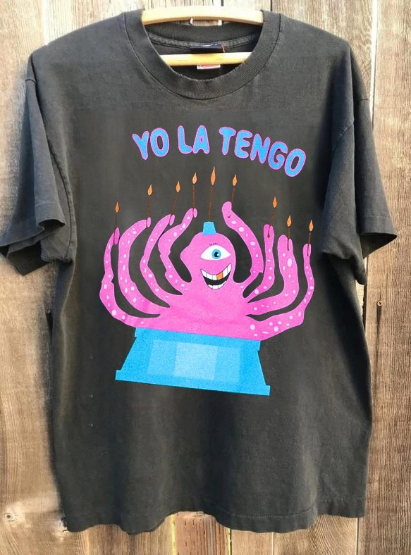 Yo La Tengo 2011 Hanukkah Rare Charcoal T shirt Men Women tee NH25761