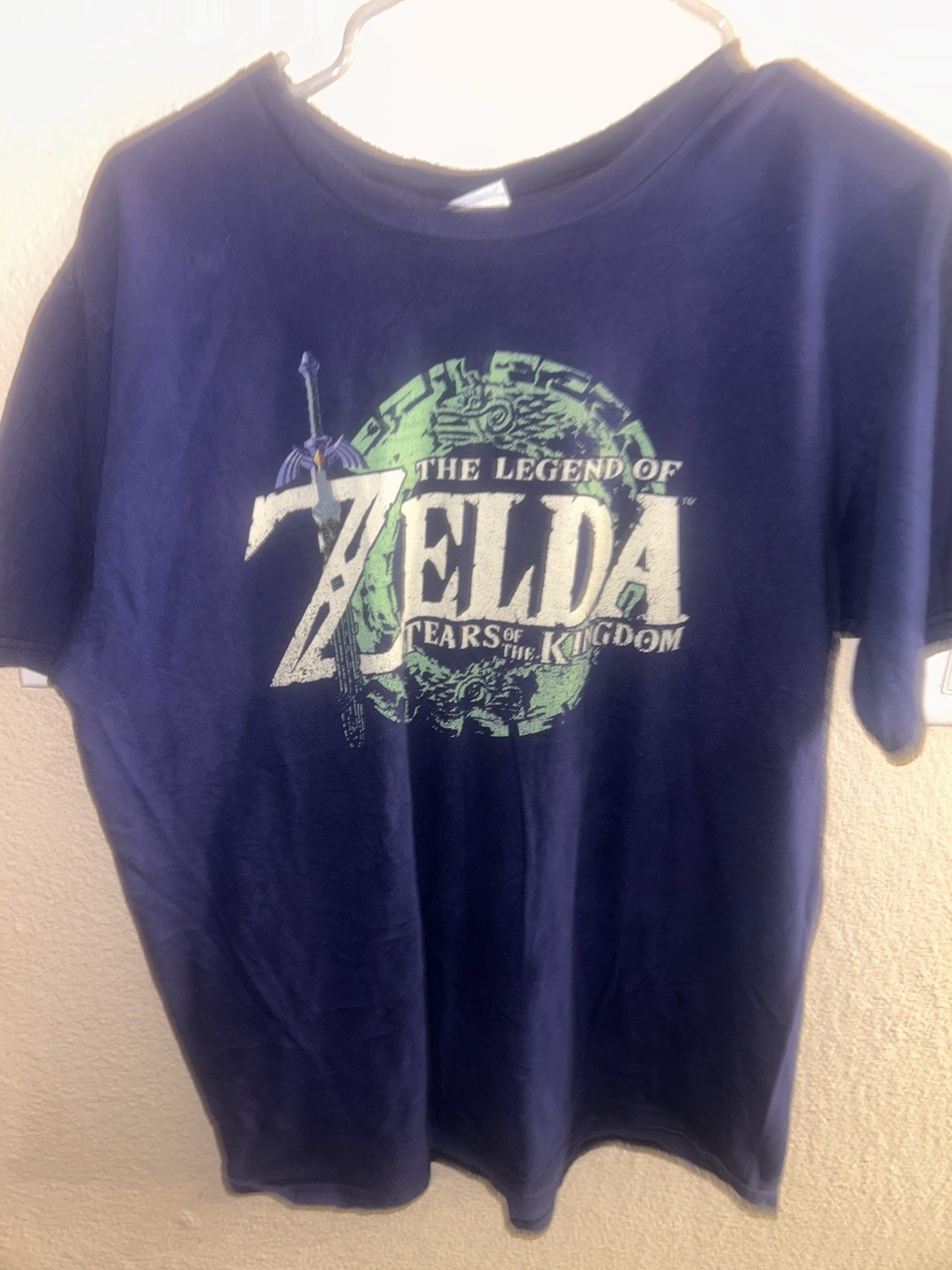 Nintendo Zelda Tears of the Kingdom Link Graphic T-Shirt Blue Men’s L