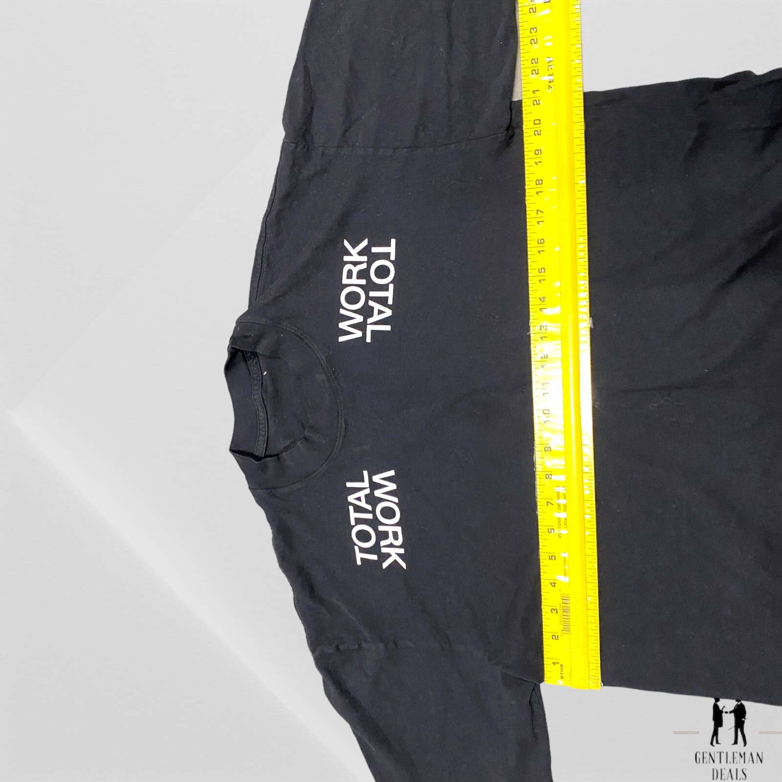 Total Work Standard Issue T shirt Size 1 S-M Mock Neck Black Tshirt Thick Cotton