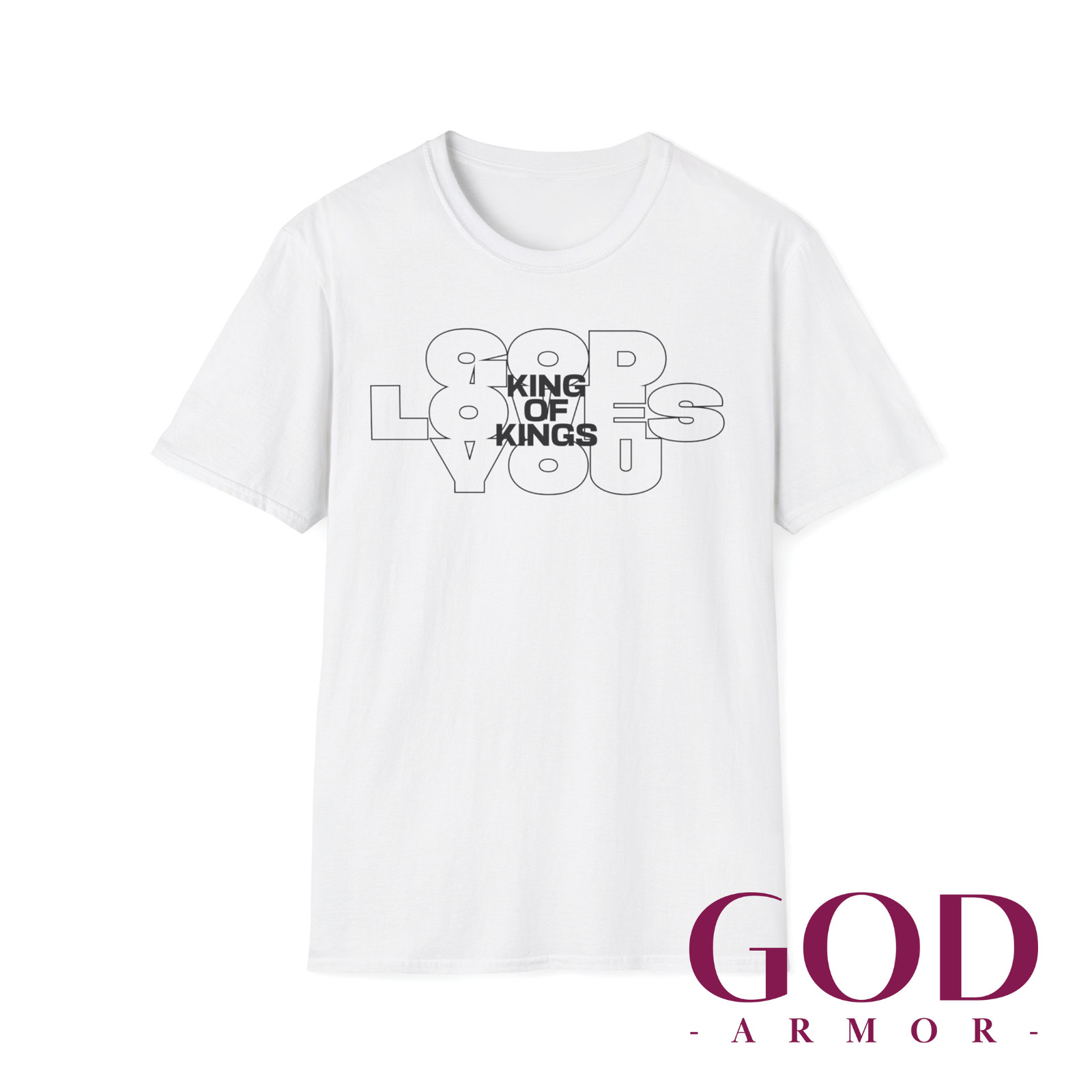 God Loves You OD Unisex T Shirt Christian Religious Bible Faith Christ Gift Tee