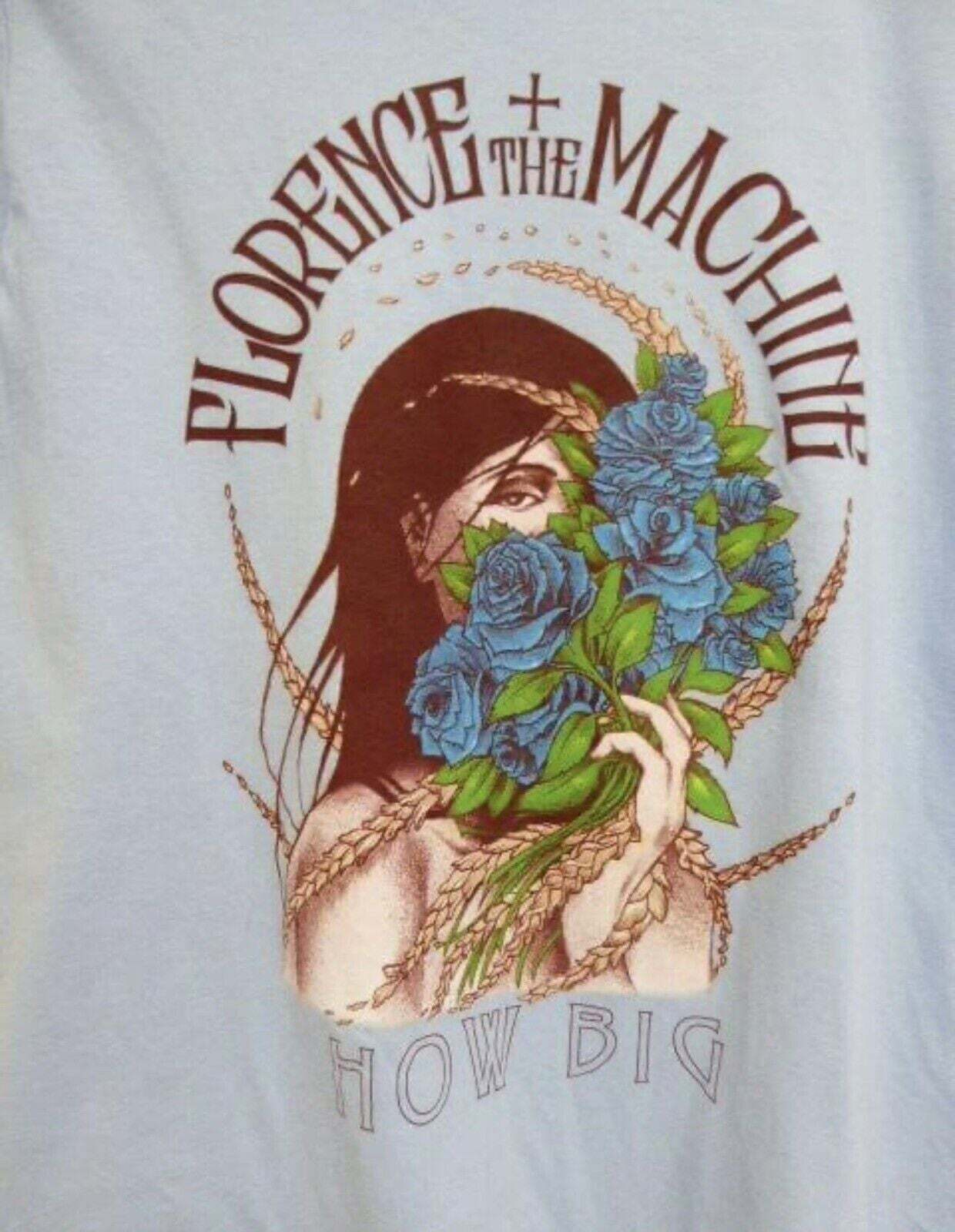 New Florence And The Machine How Big Tour S to 5X Light Blue T-shirt