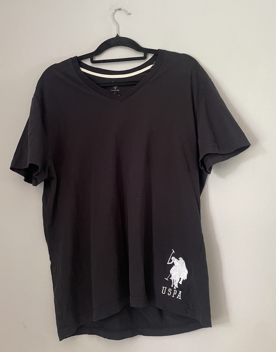 US Polo Assn Men’s Black 100% Cotton T/Shirt Sz L