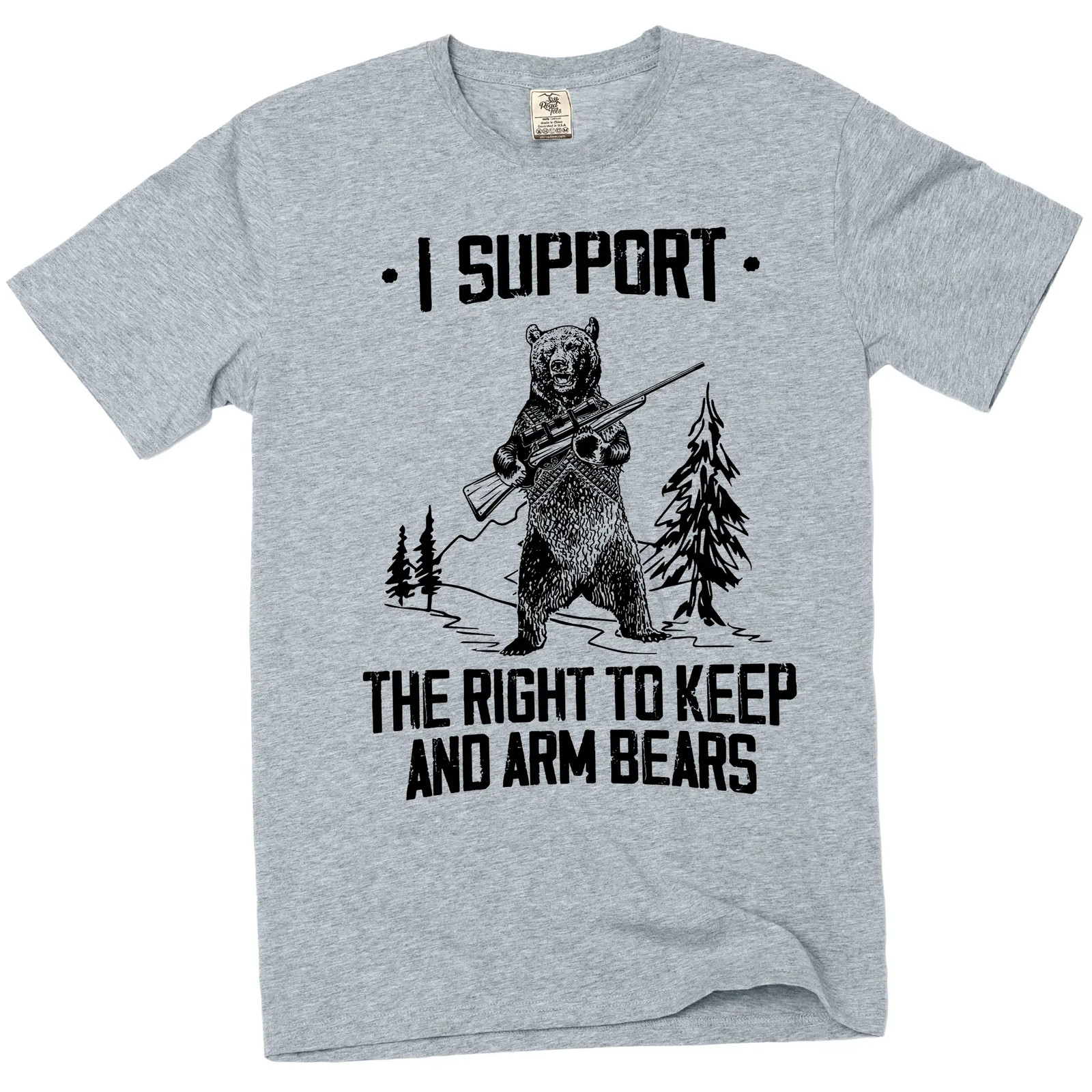 I support the right to keep and arm bears Funny Tee shirt second amendment Tee