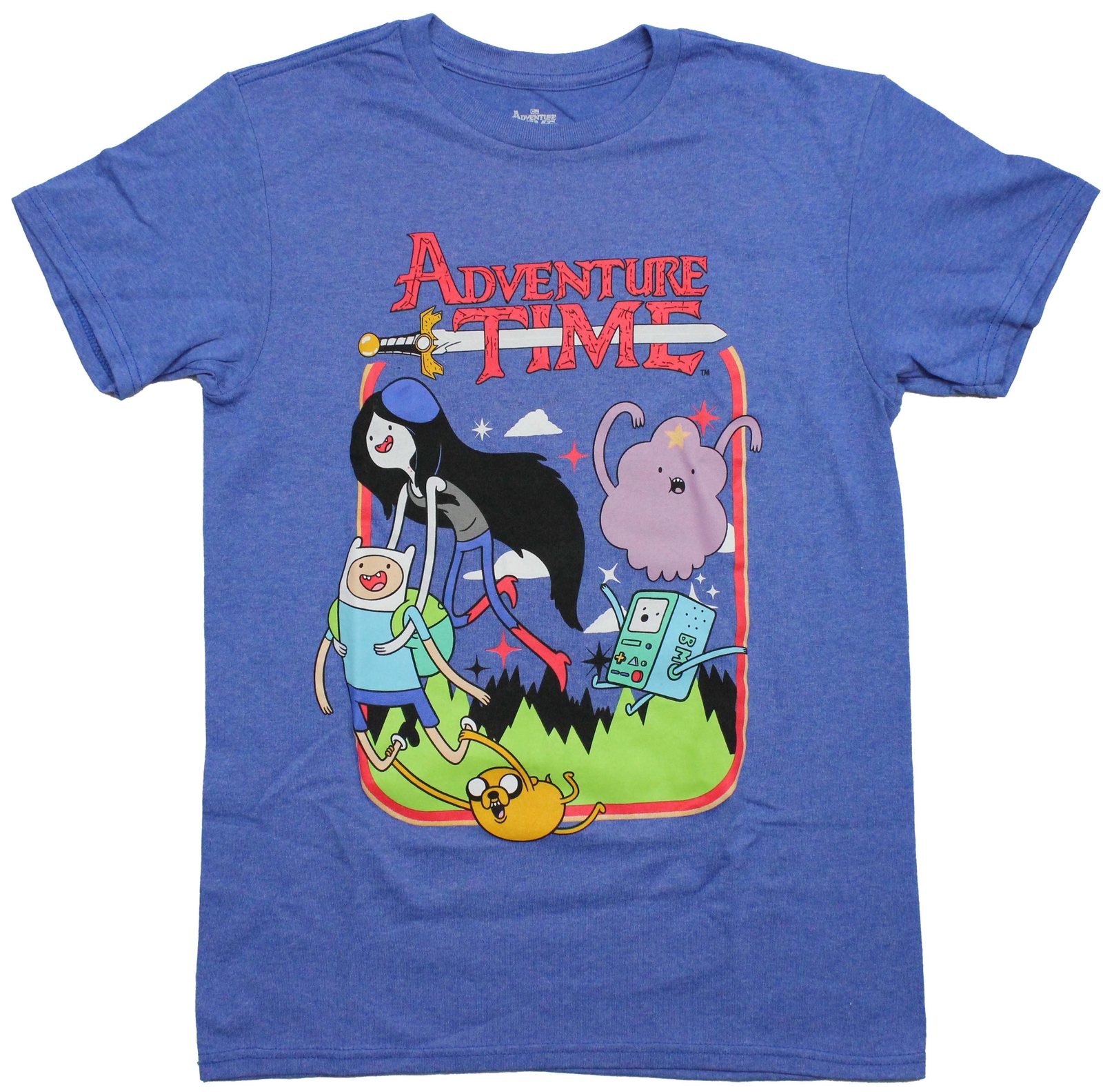 Adventure Time Mens T-shirt – Marceline Finn & Jake Holding On