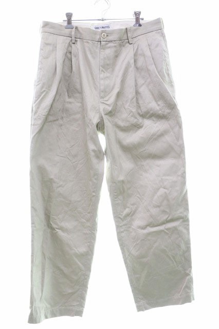 WACKO MARIA DOUBLE PLEATED CHINO TROUSERS BEIGE SIZE 2XL 23SS WMP PT02 2 Tuck Ch