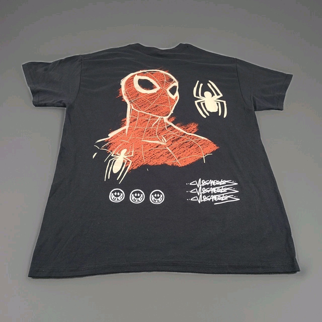CVLA x Marvel Spider-Man Graphic T-Shirt Men’s Medium Black Cotton Streetwear Te