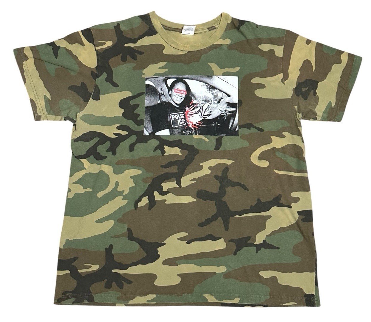 Supreme Camo T Shirt Large Police ICE Atmosphere Urine Skateboards Large