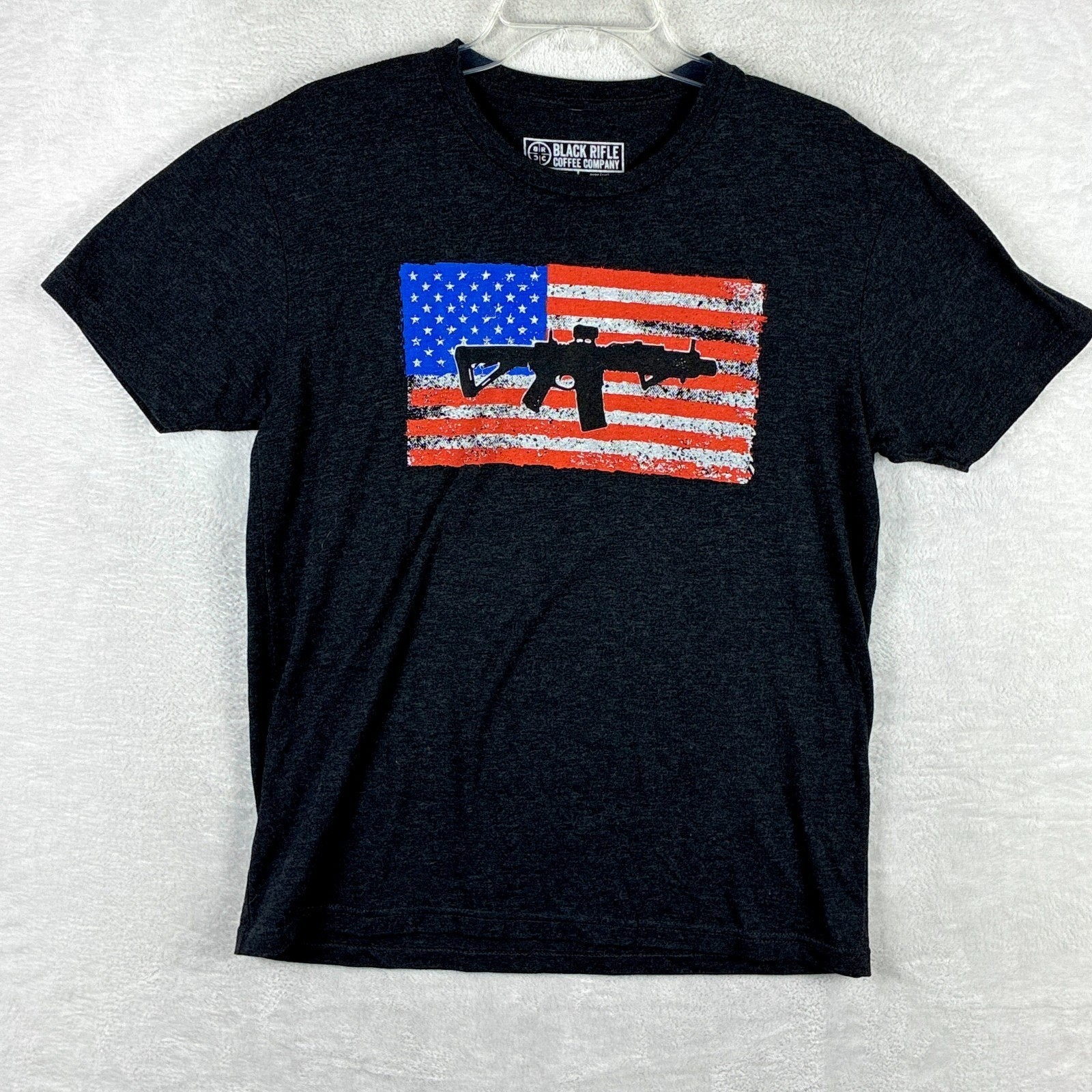 Black Rifle Coffee Tshirt Mens M Black AR-15 USA American Flag Patriot Military