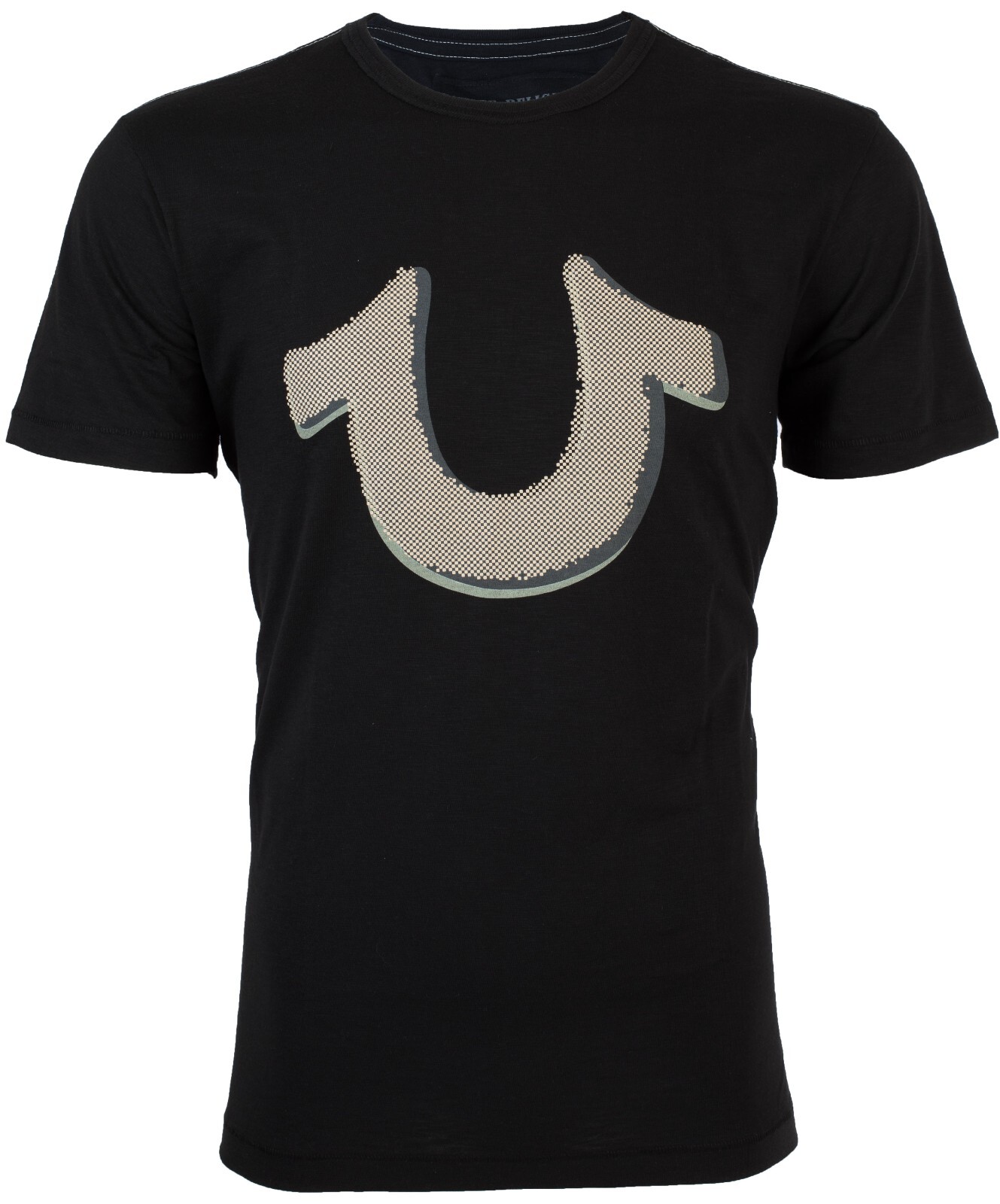 $69 TRUE RELIGION Black POP ART HORSESHOE Short Sleeve Designer Graphic T-shirt