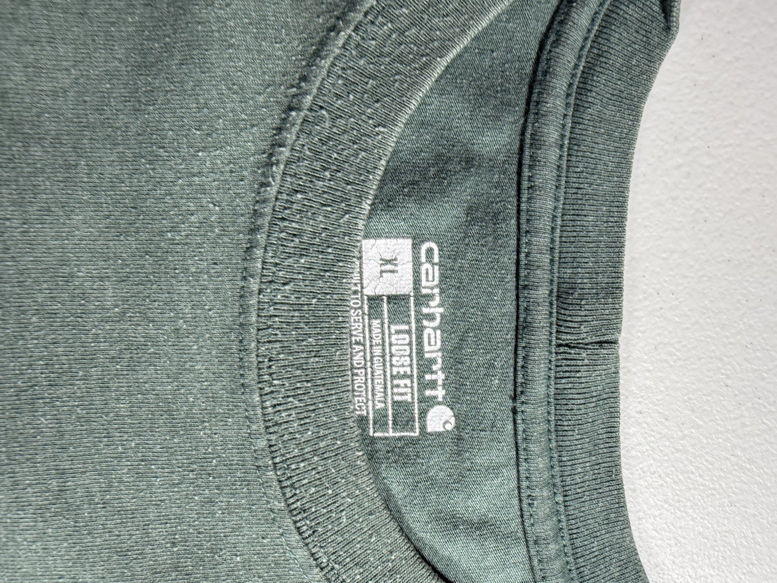 Carhartt Men’s XL Pocket T-Shirt Green Slate Short Sleeve Loose Fit