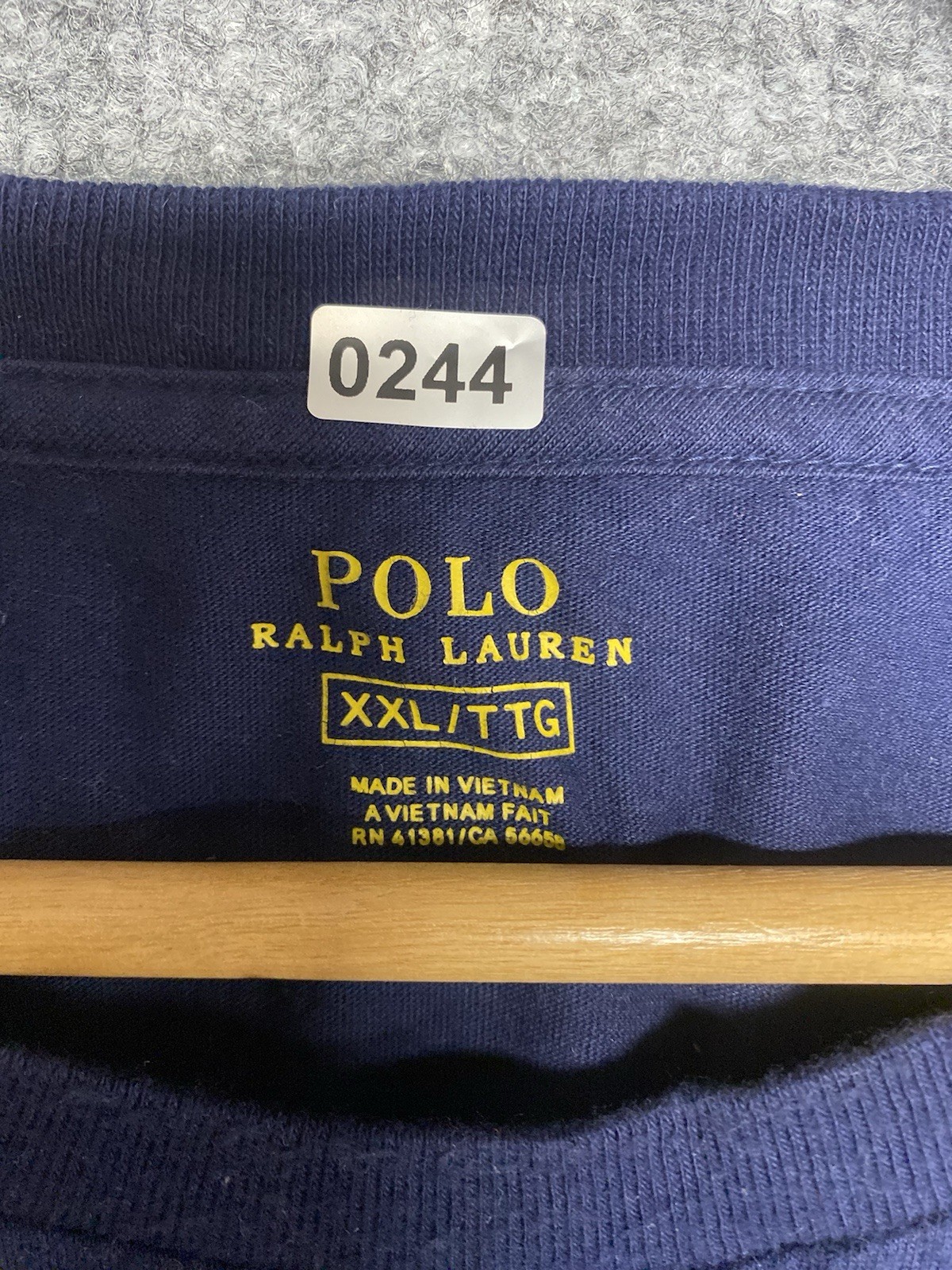 Polo Ralph Lauren T Shirt Men XXL Navy Blue Short Sleeve Classic Basic Tee Pony