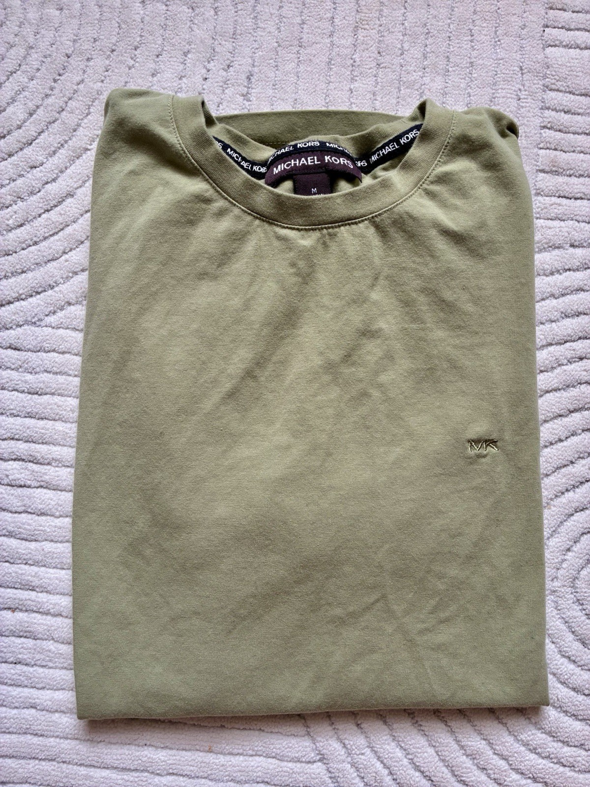 Michael Kors Men’s Crewneck Short-Sleeve T-Shirt – Olive/Sage Green – Size M