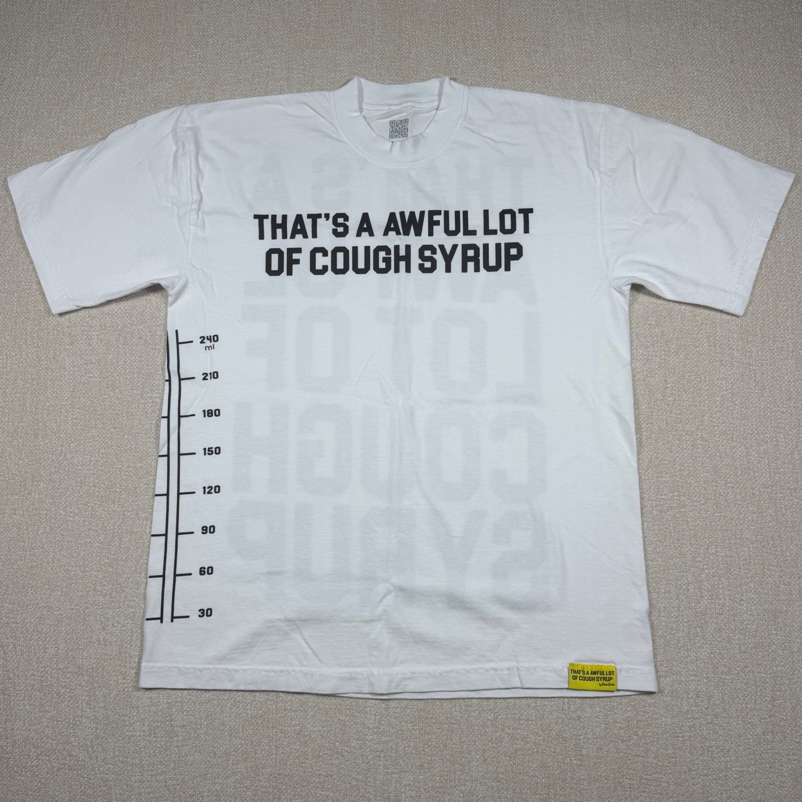 Thats A Awful Lot Of Cough Syrup Desto Dubb White Graphic T-Shirt Mens Medium