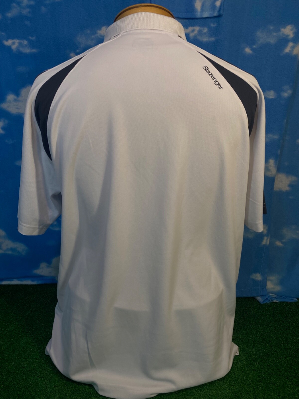 Slazenger Golf Polo Shirt Tennis Large white C39