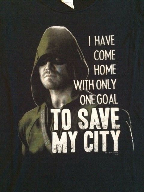Arrow TV Series One Goal to Save my City T-shirt Official Licensed Unworn New