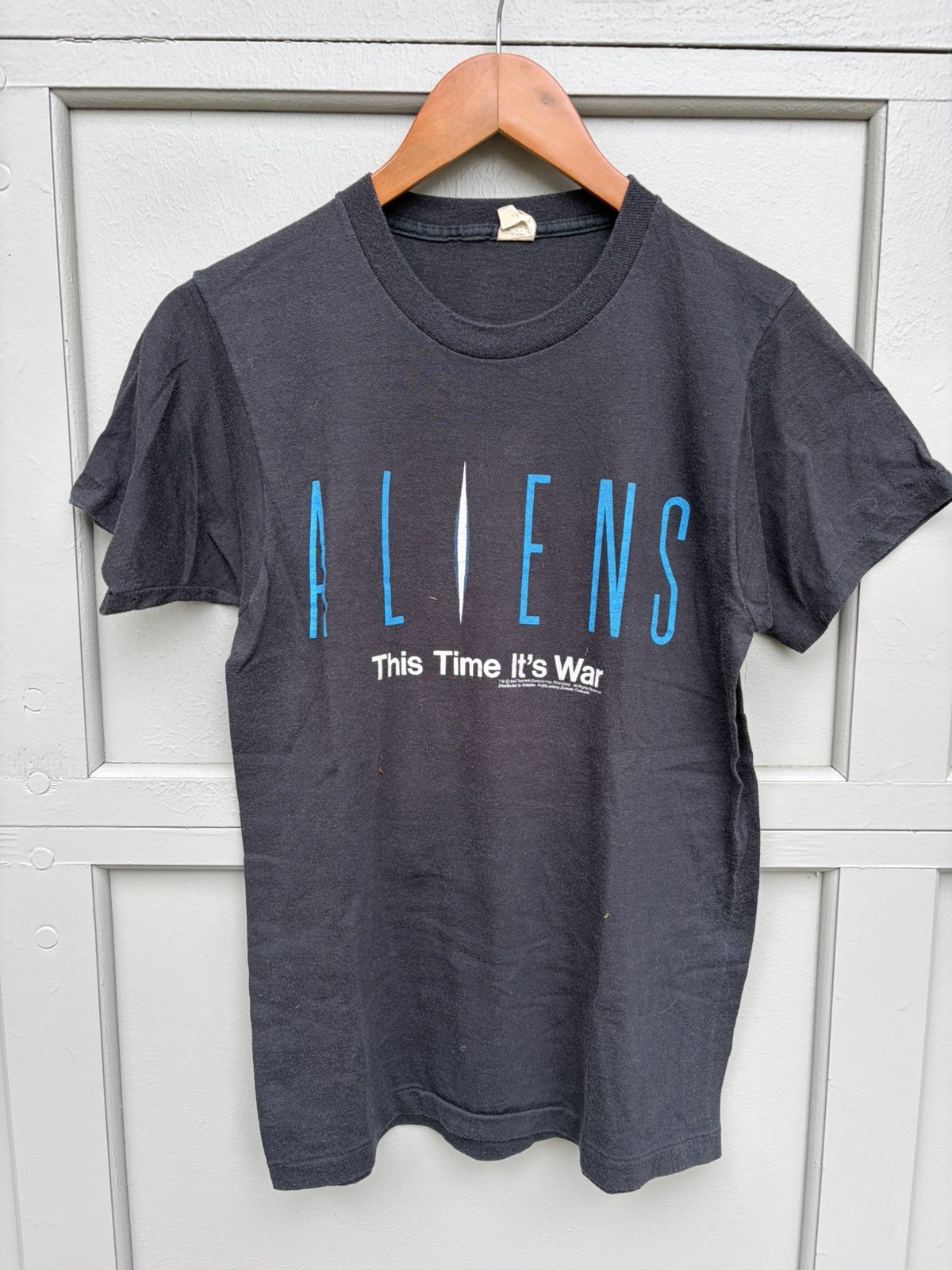 Vintage Aliens 1986 Movie Promo T Shirt Dark Navy Size Small