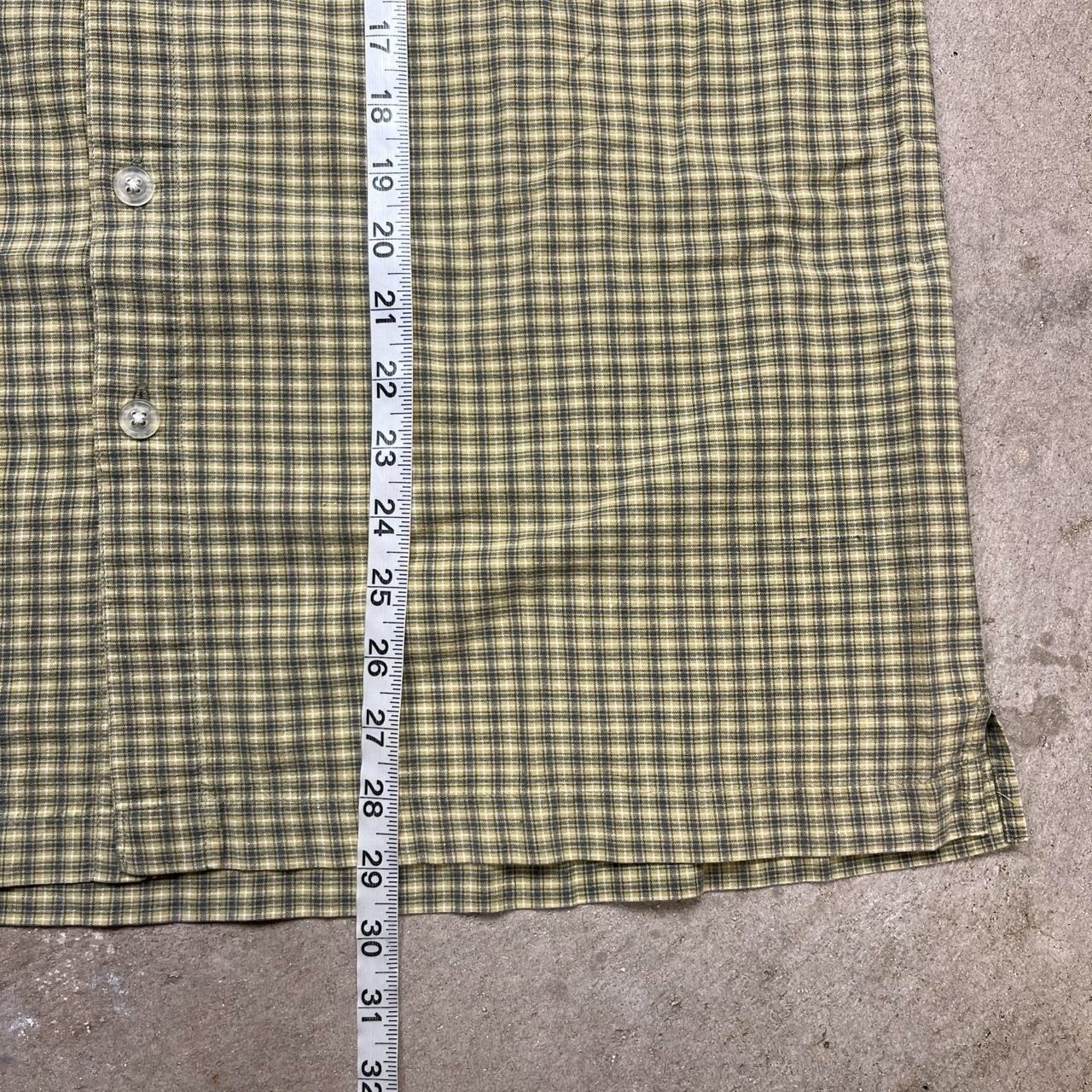 Vintage Utility Y2k Yellow plaid button up shirt large