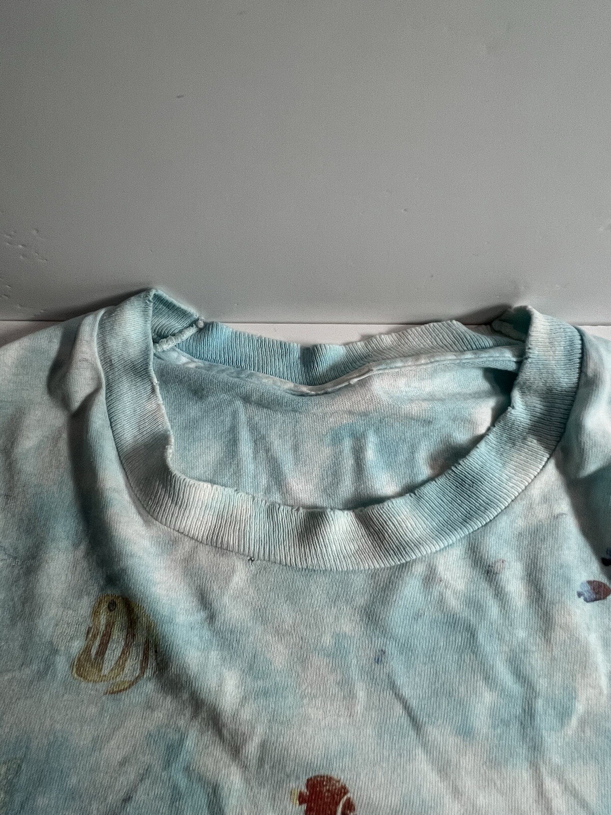 Vintage Liquid Blue Shirt Mens L Coral Reef Aquatic Ocean Fish AOP 90’s Thrashed