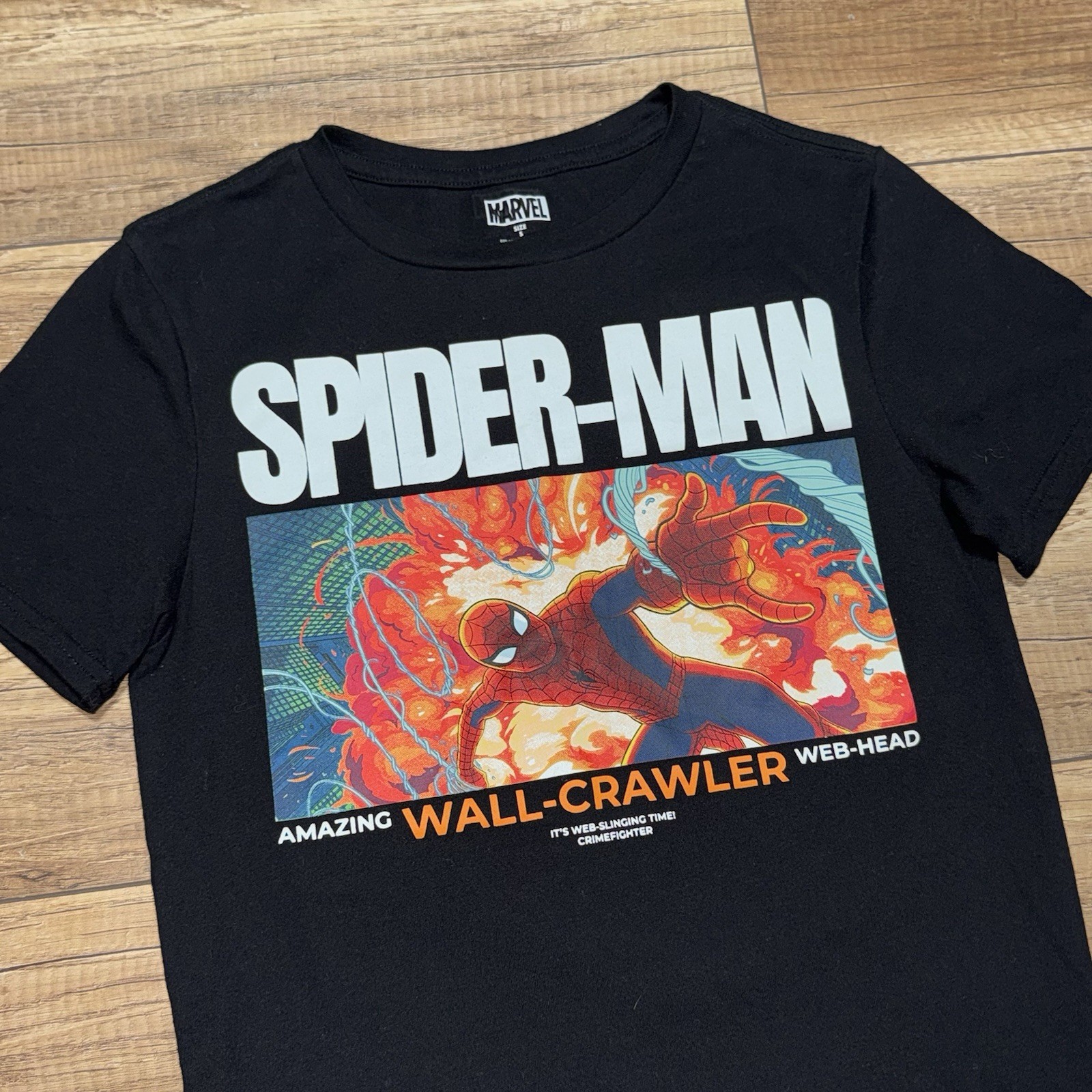 Spider Man Marvel Wall Crawler Web Head Super Hero Comic Graphic T Shirt Mens S