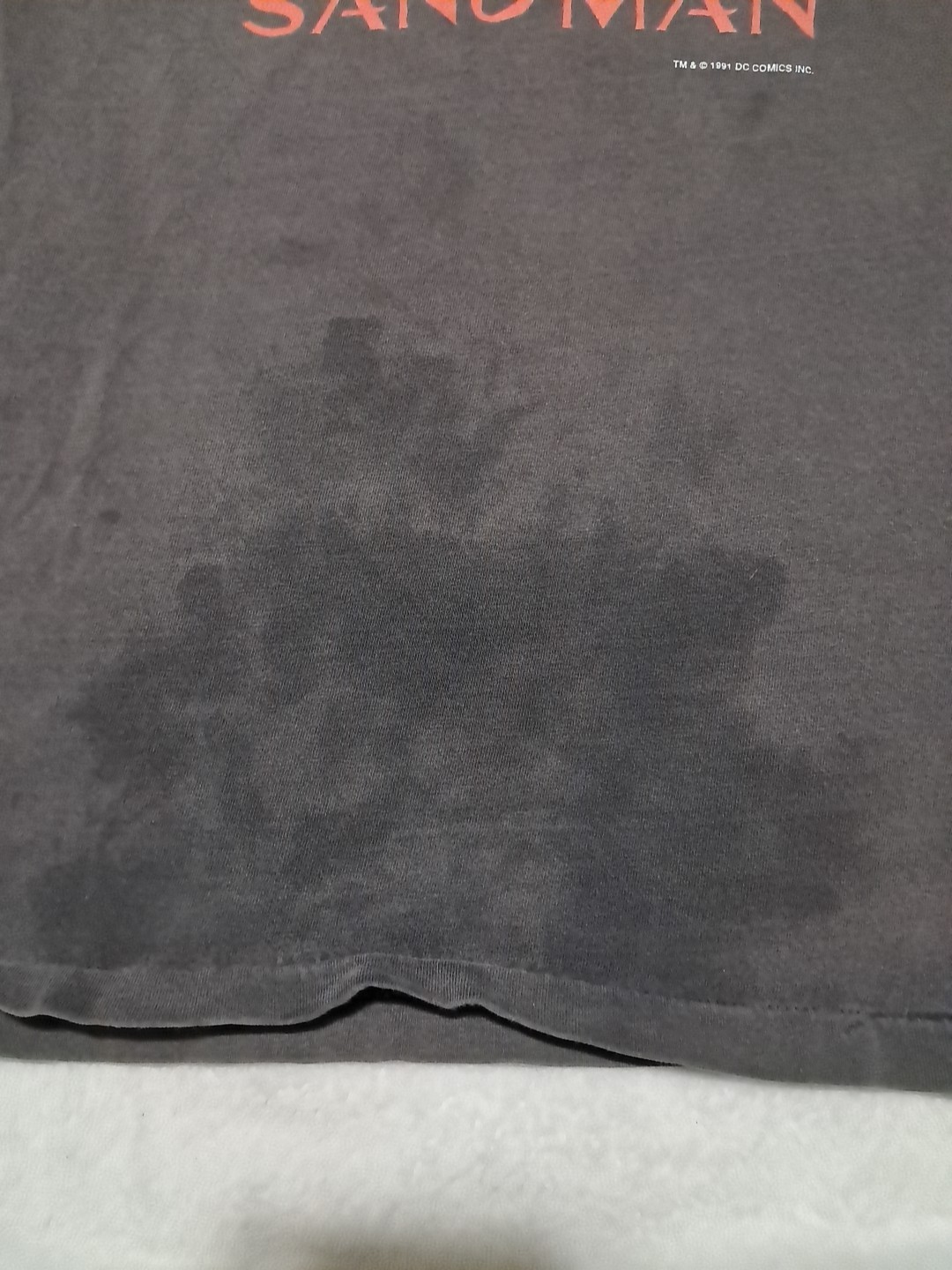 2 Vtg The Sandman DC Comics Faded T-Shirt Black Size XL Graphitti 90s See Pics