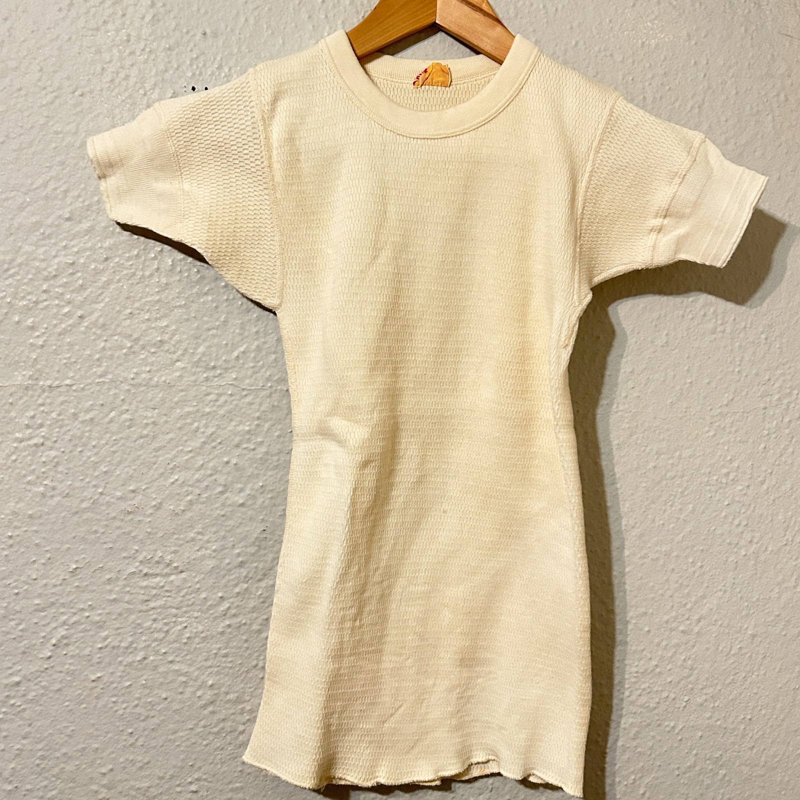 Vtg 70s Healthknit Mens 34 36 Thermal Shirt Short Sleeve F
