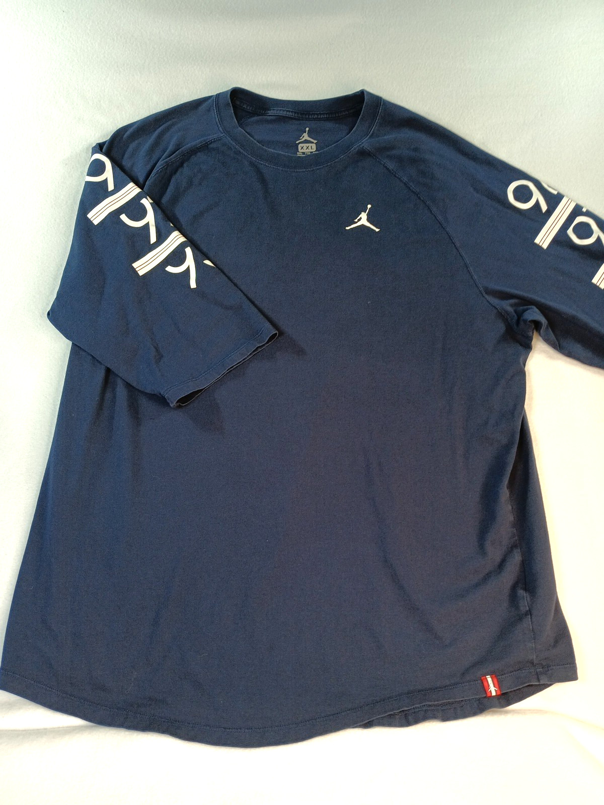 Jordan 6 Times 3/4 Reglan Navy Blue XX Large Shirt