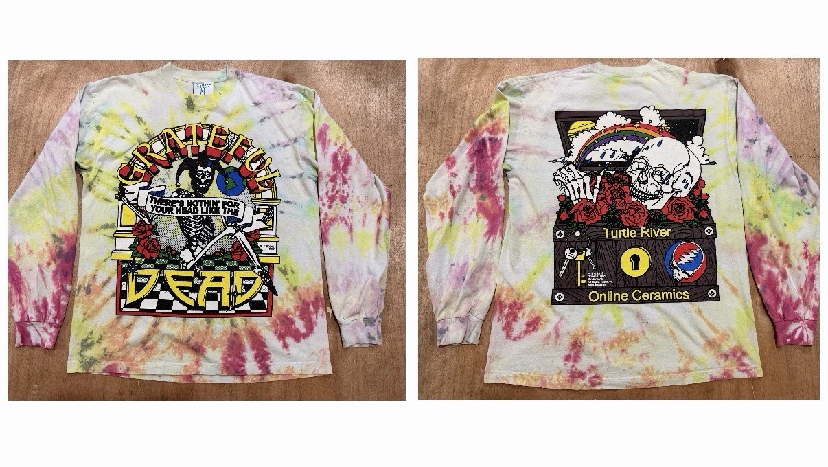 Online Ceramics Turtle River Grateful Dead Long Sleeve Shirt Size Large USA