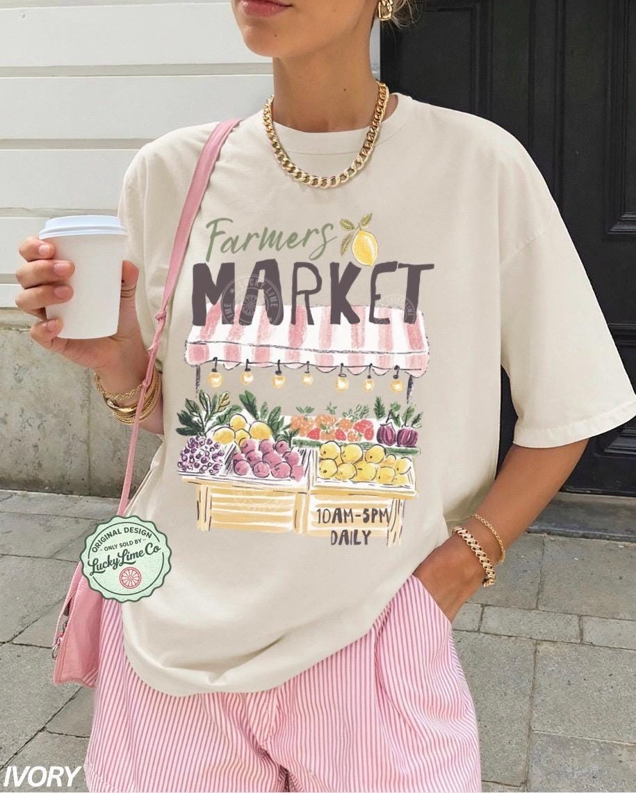 Farmers Market Shirt Comfort Colors Summer Graphic Tee Italian Summer Tshirt