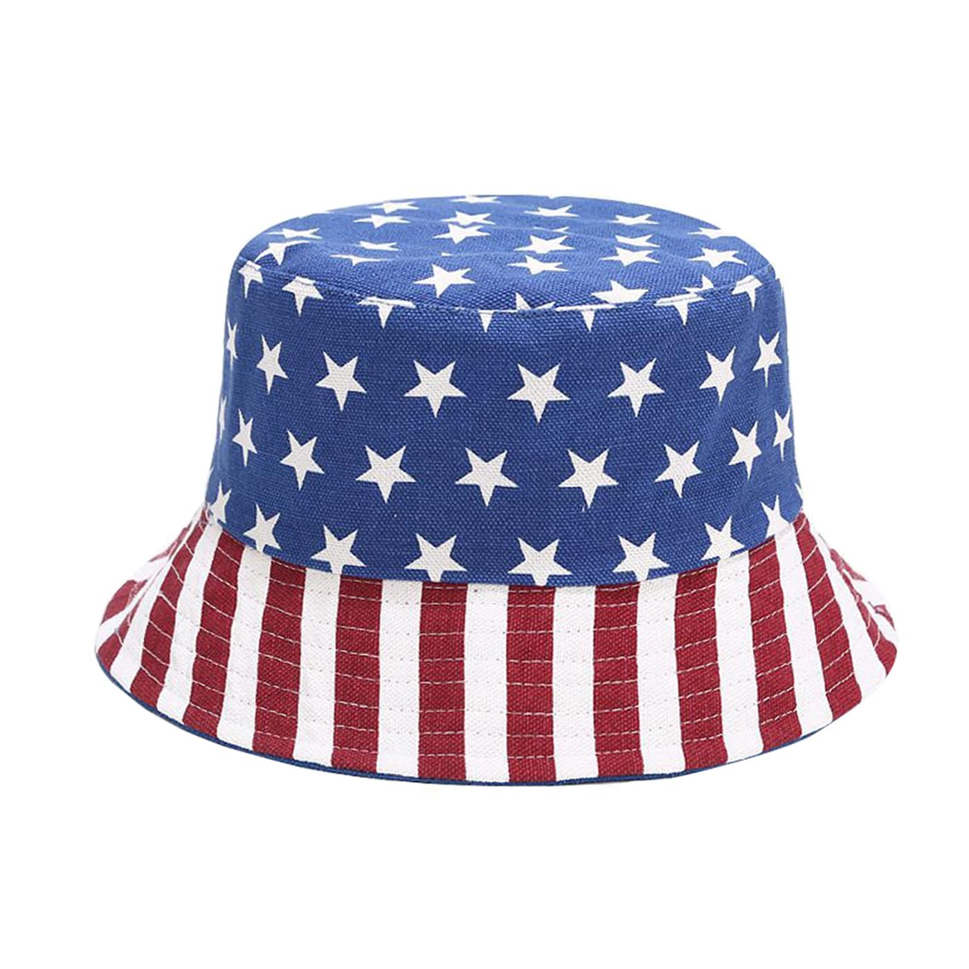American Flag Fourth of July Hat 4th of July Accessories PatrioticUSA Flat Ha…