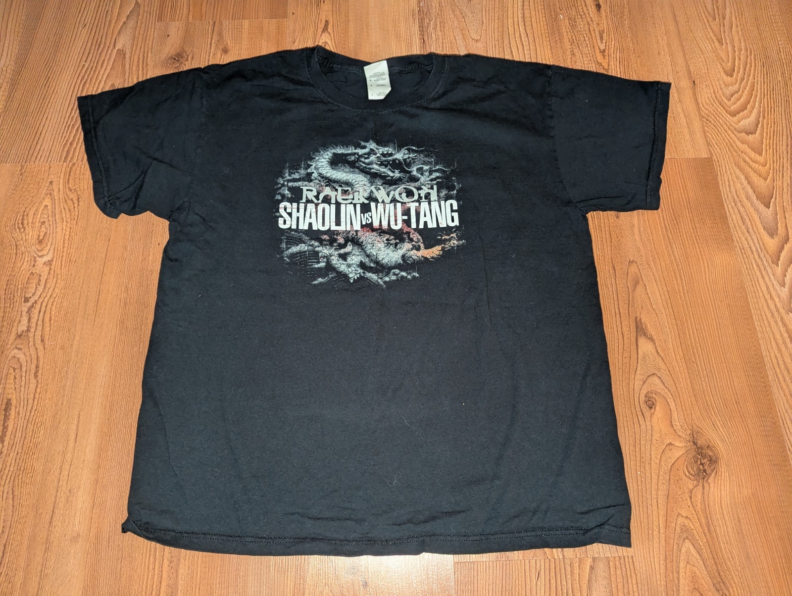 Raekwon Shaolin Vs Wu-Tang Clan T Shirt Rare Vintage Rap Tee L ODB RZA GZA