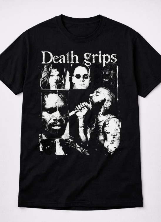 Experimental Hip Hop T-Shirt Black Vintage Band Style Distressed Graphic Unisex