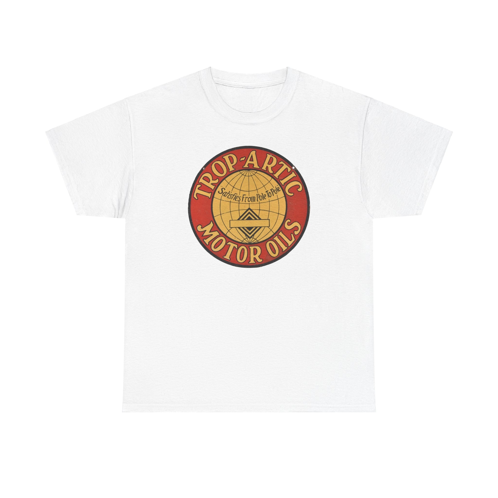 Vintage Inspired Trop-Artic Motor Oils Unisex Heavy Cotton Tee, Classic Car