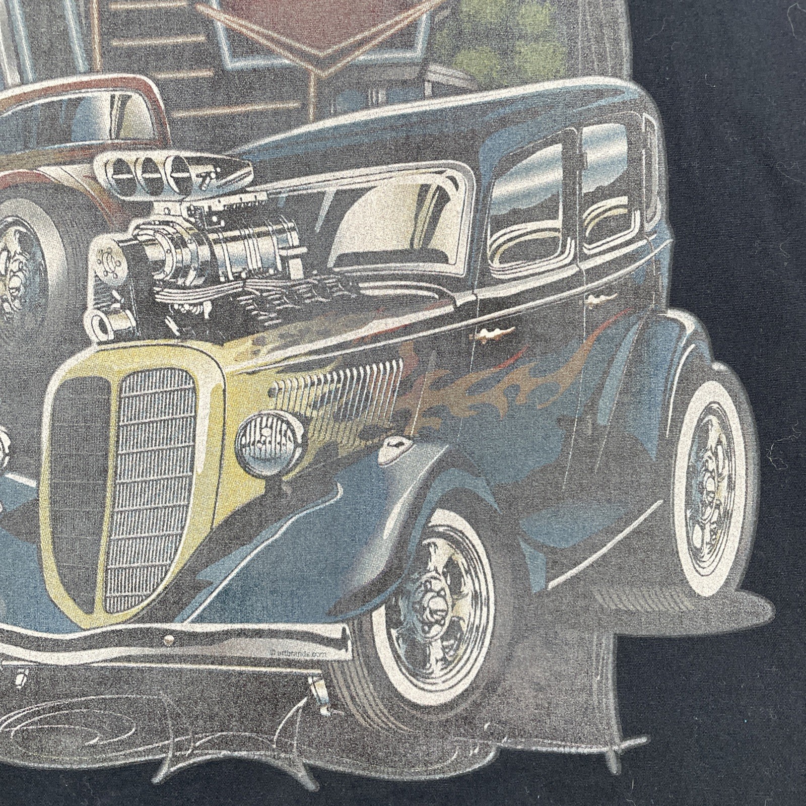 Dickies Custom Rod’s Auto Shop Work Shirt Button Up Embroidered Black XL Blend