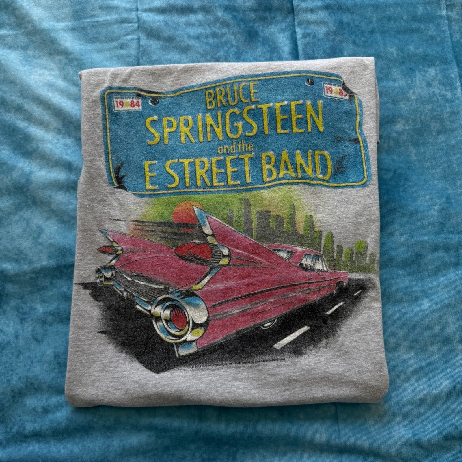 Bruce Springsteen E Street Band Born in the USA Tour 1984 Ringer Tee Gray XL