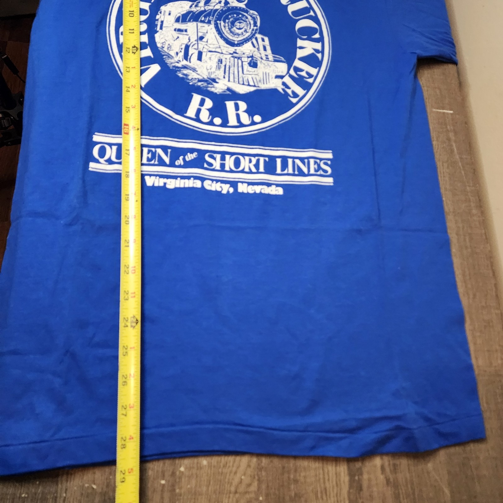 Vintage 90s Virginia Truckee Railroad Shirt Train USA Large Single Stitch