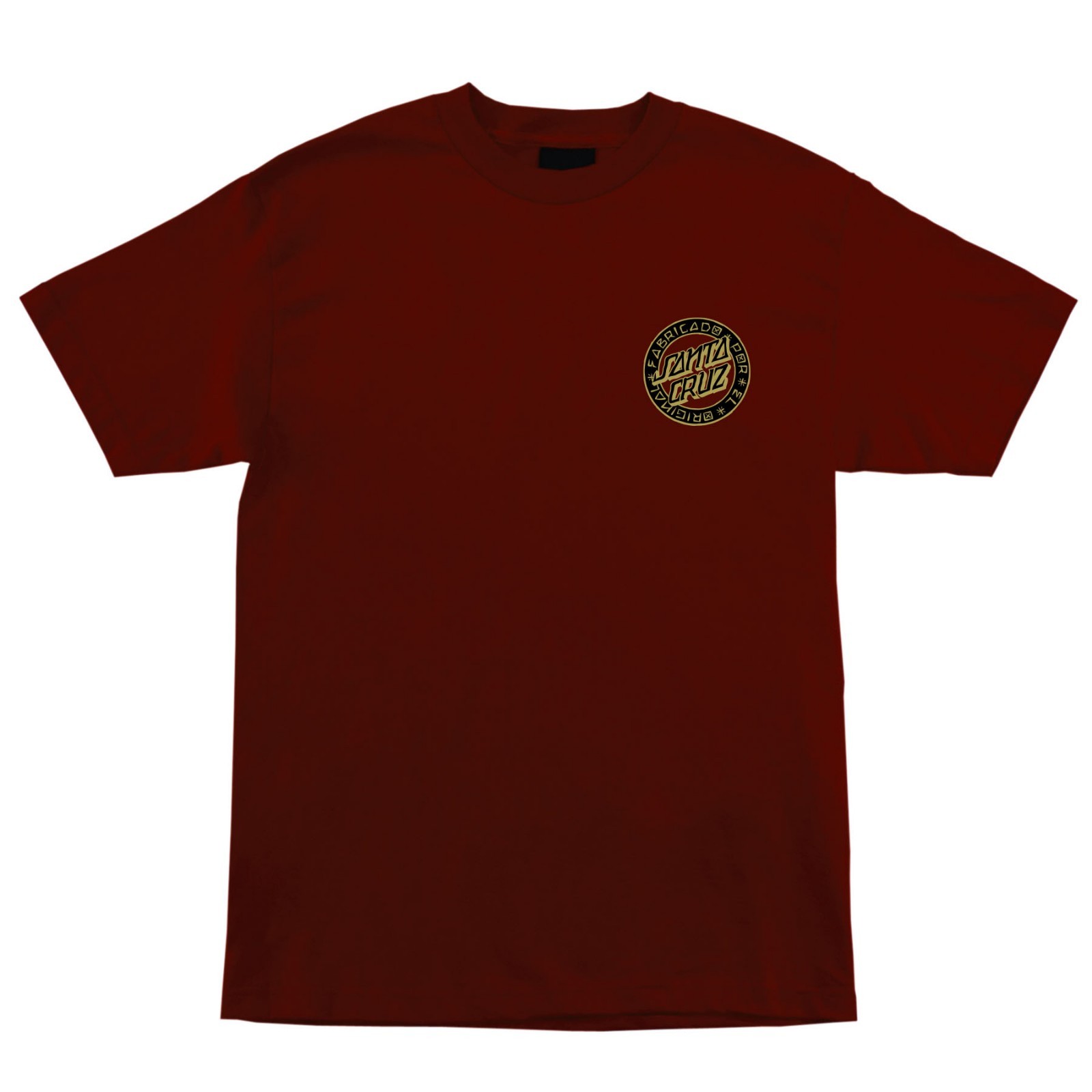 Santa Cruz LOCO DOT LOGO Skateboard T Shirt BURGUNDY