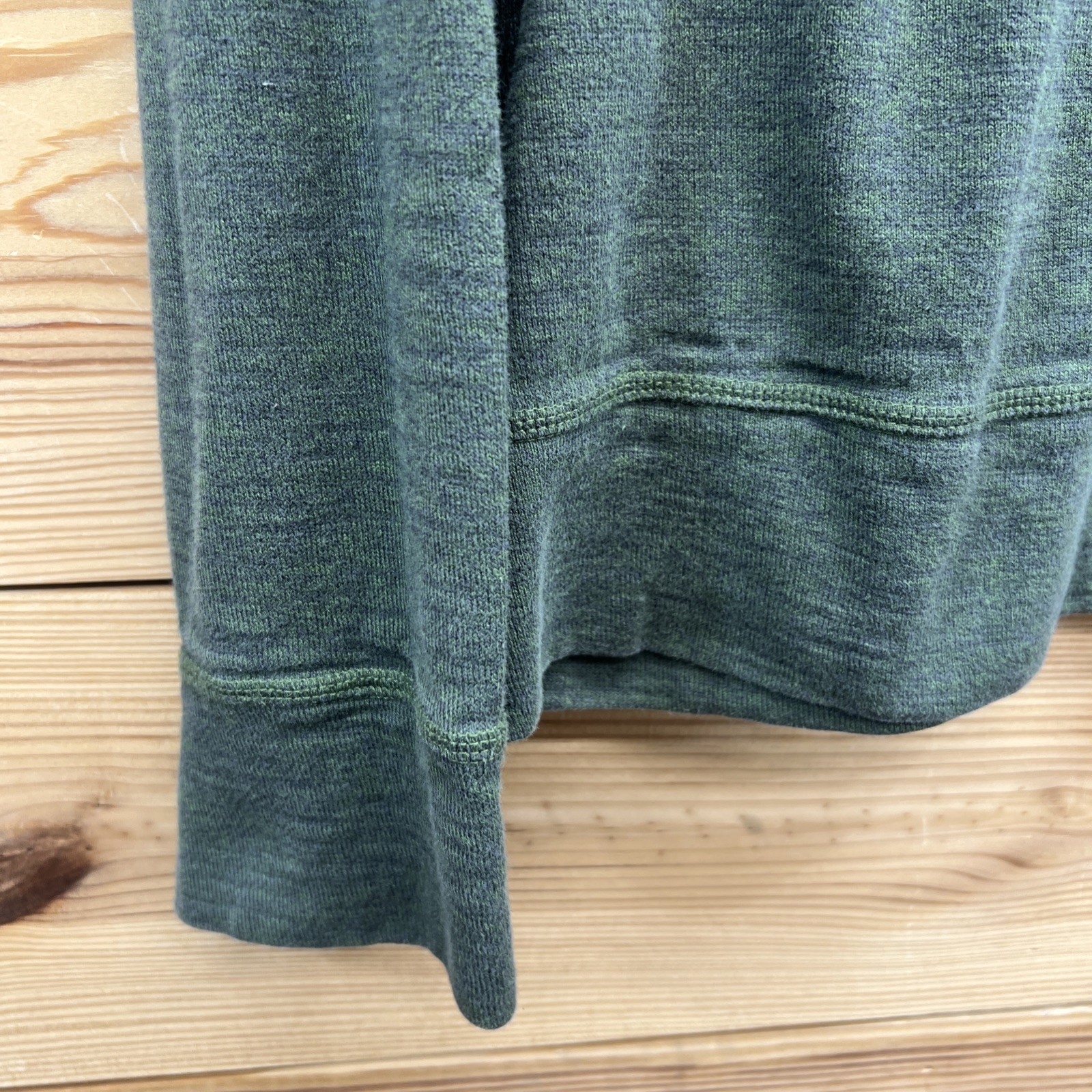 The North Face Shirt Mens Large Green Pullover Cotton Blend Thick Cotton B170