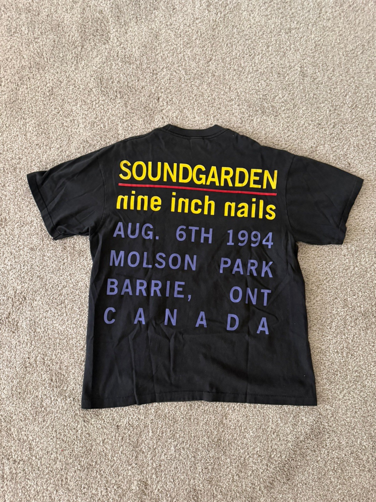 Vintage Soundgarden Nine Inch Nails NIN 90s Band Concert Tour XL Shirt REPRINT